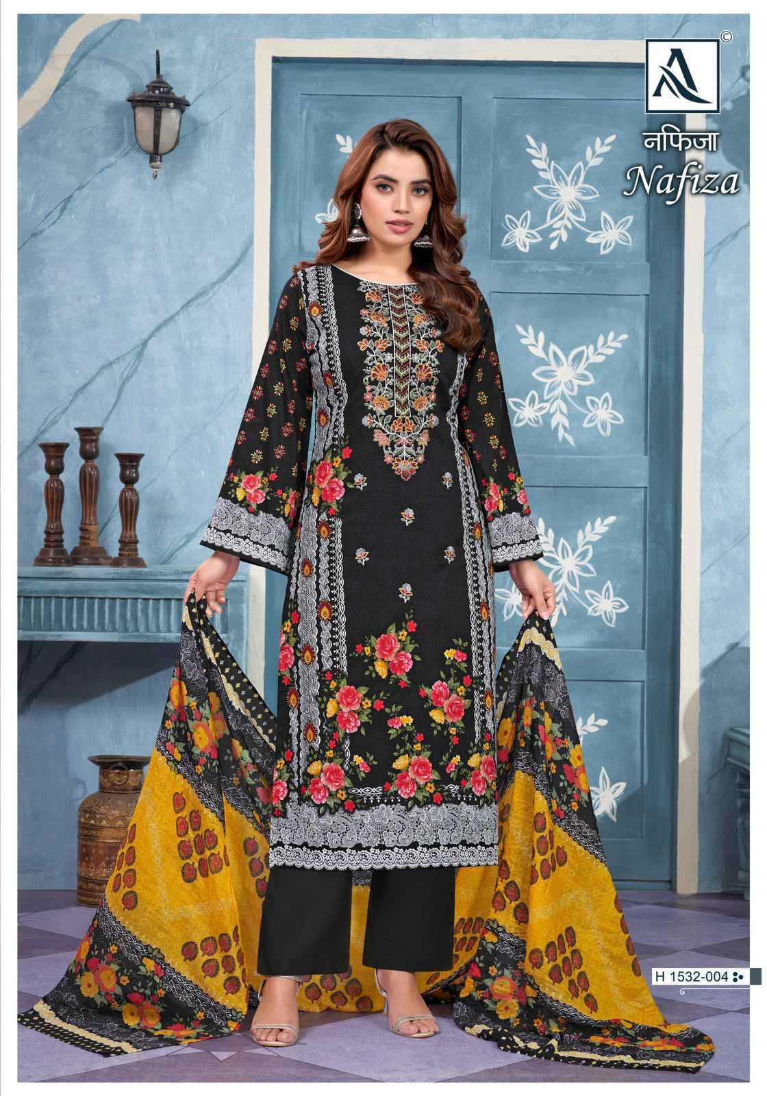 Alok Nafiza Cambric Cotton Dress Material 8 pcs Catalogue