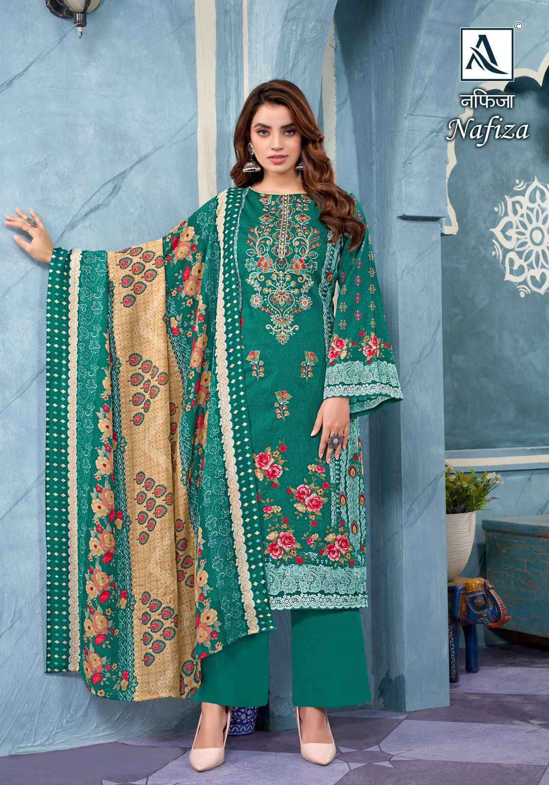 Alok Nafiza Cambric Cotton Dress Material 8 pcs Catalogue