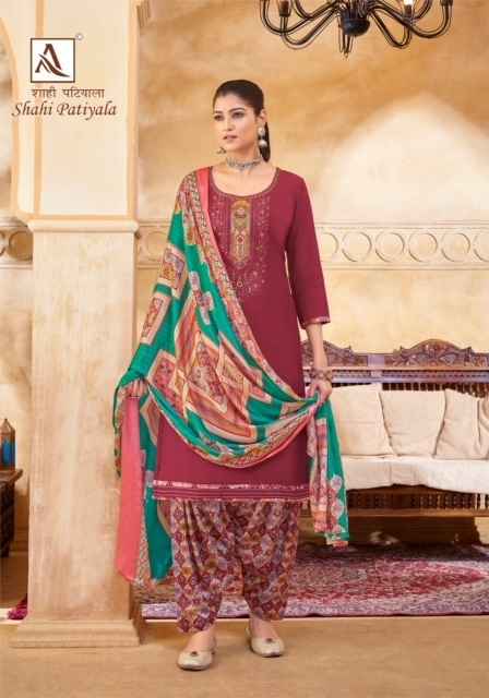 Alok Shahi Patiyala Viscose Dress Material 10 pcs Catalogue