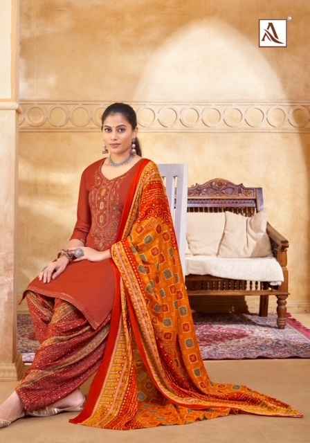 Alok Shahi Patiyala Viscose Dress Material 10 pcs Catalogue
