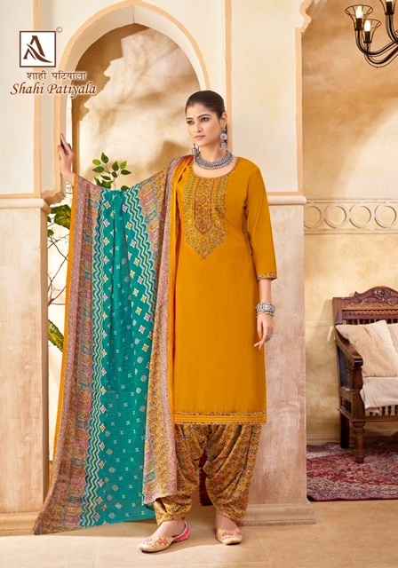 Alok Shahi Patiyala Viscose Dress Material 10 pcs Catalogue