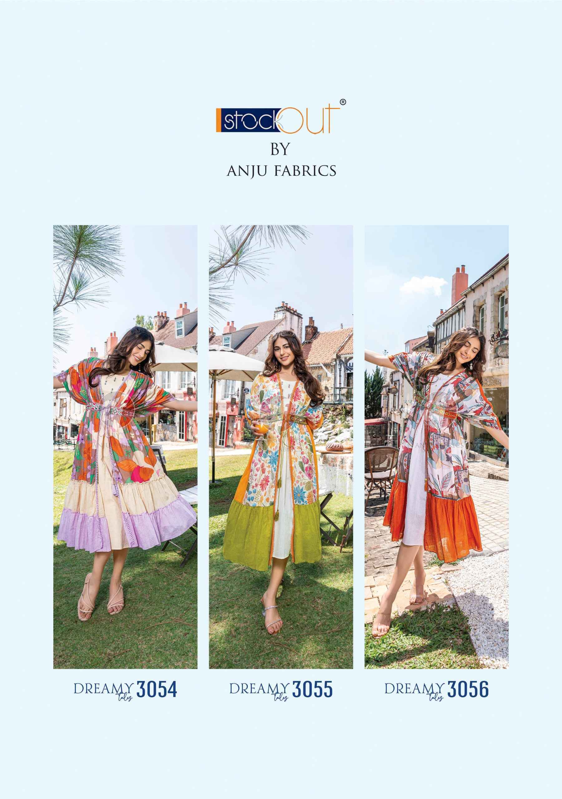 Anju Fabric Dreamy Tales Kaftan Jacket With Midi 6 Pc Catalog