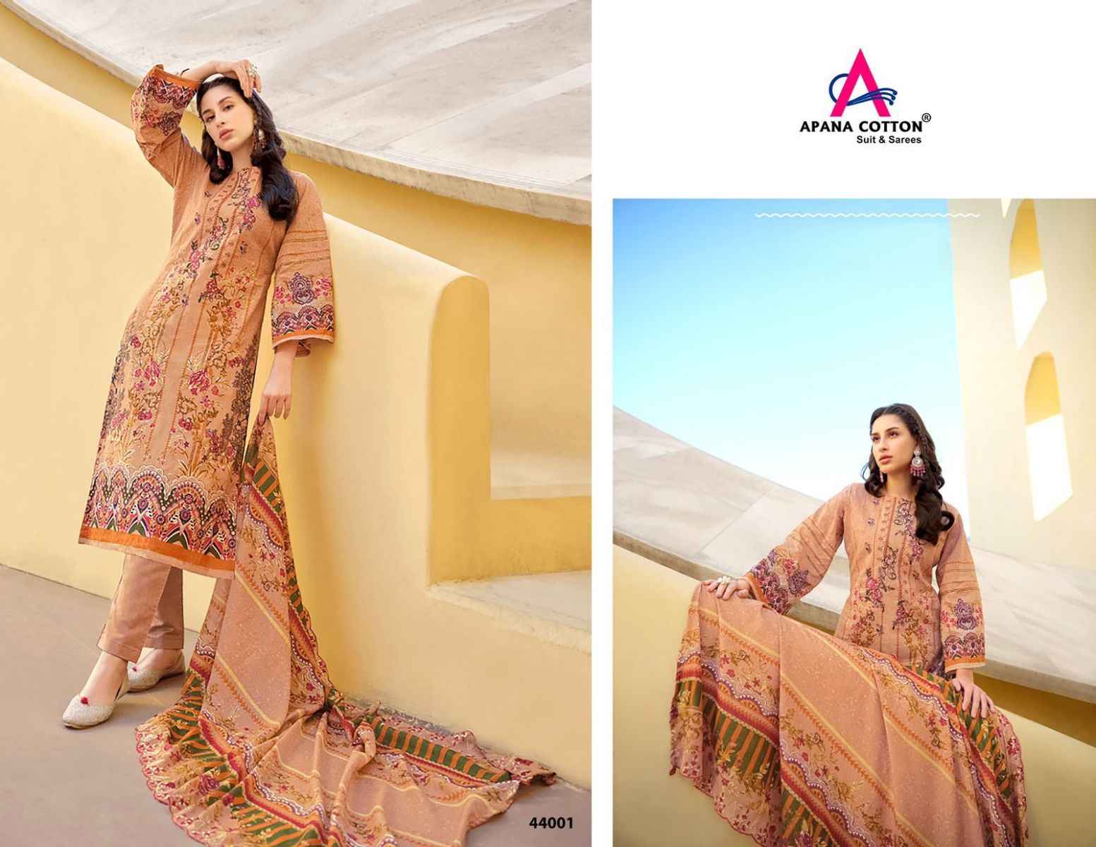 Apana Cotton Razia Sultan Vol 44 Cotton Dress Material 8 pcs Catalogue