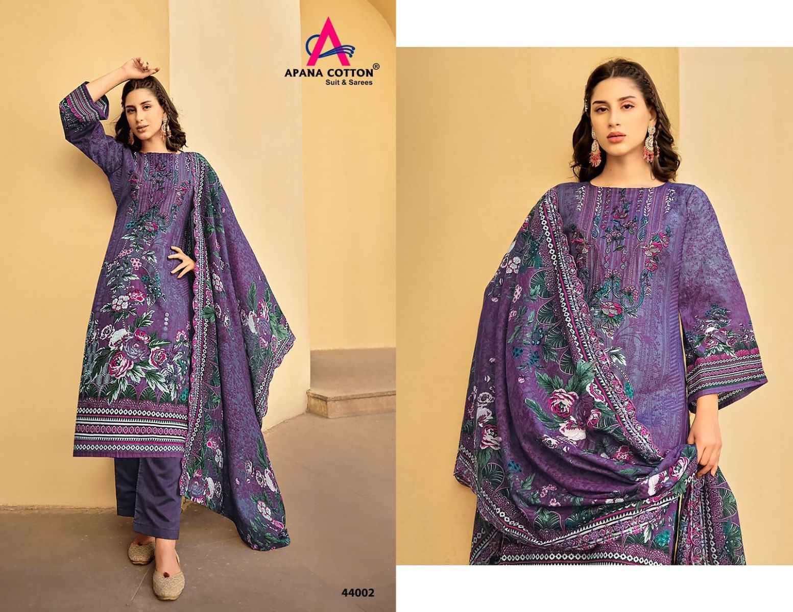 Apana Cotton Razia Sultan Vol 44 Cotton Dress Material 8 pcs Catalogue