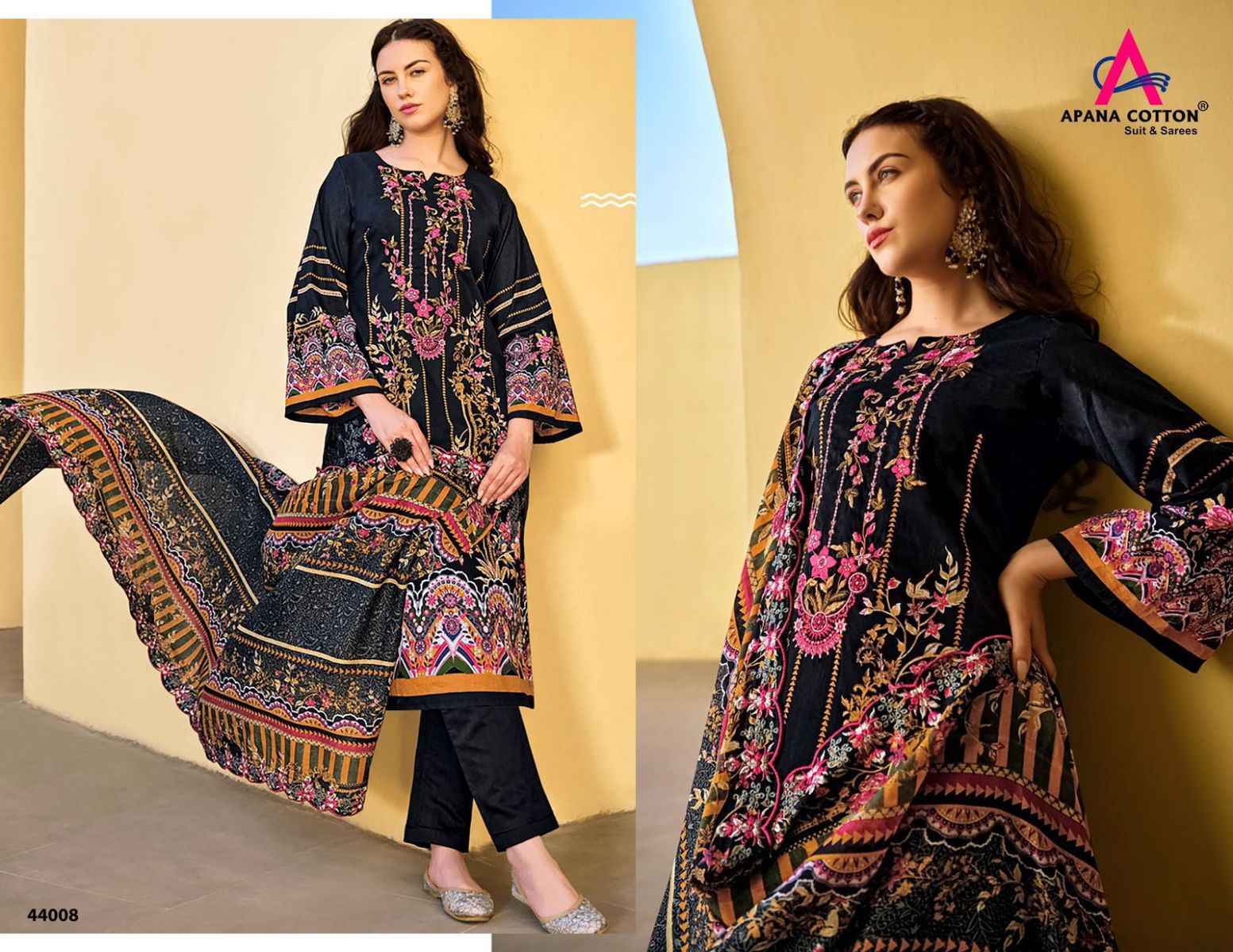 Apana Cotton Razia Sultan Vol 44 Cotton Dress Material 8 pcs Catalogue