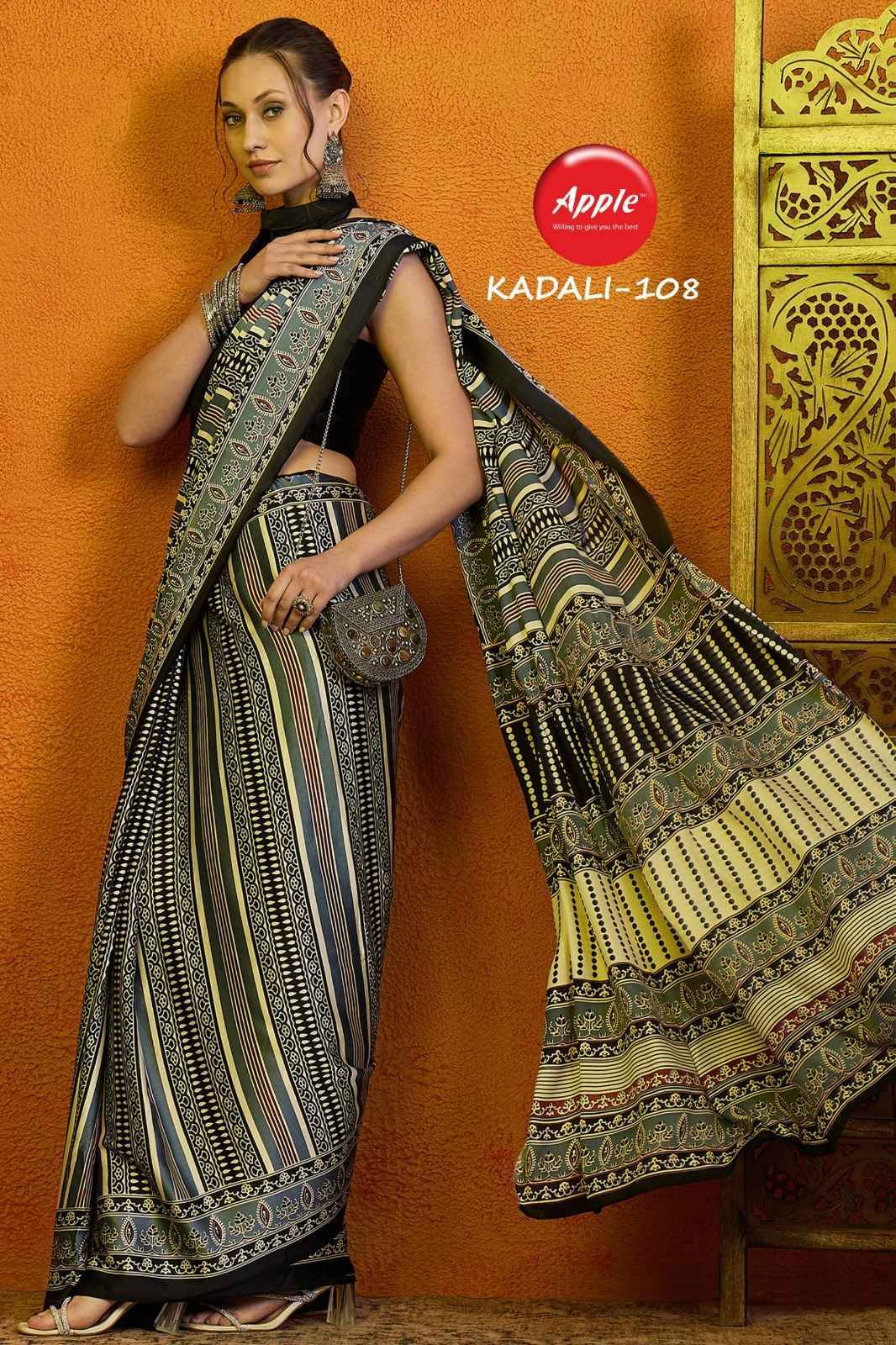 Apple Kadali Vol -01 Modal Satin Saree 8 Pc Catalog