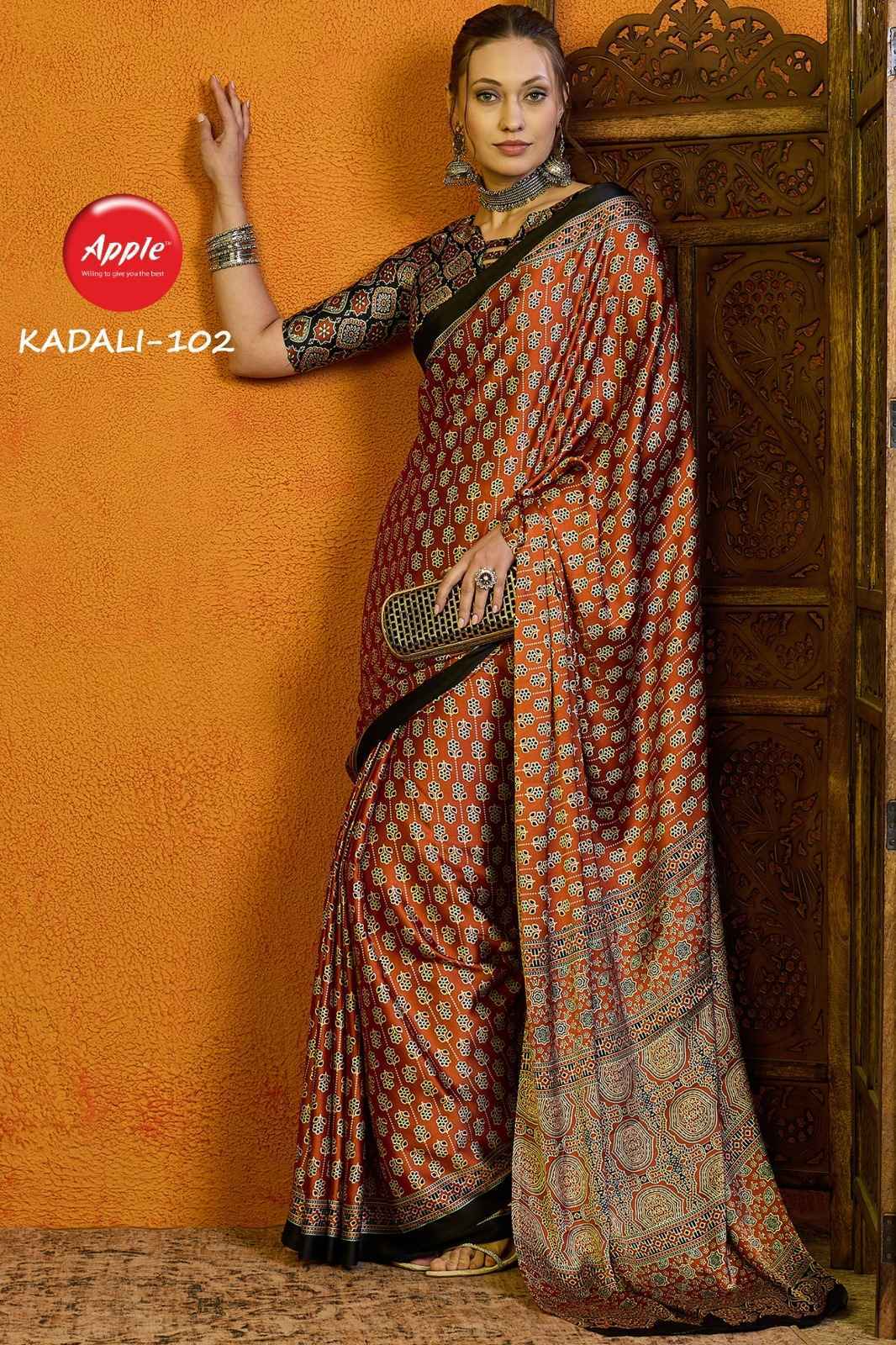 Apple Kadali Vol -01 Modal Satin Saree 8 Pc Catalog