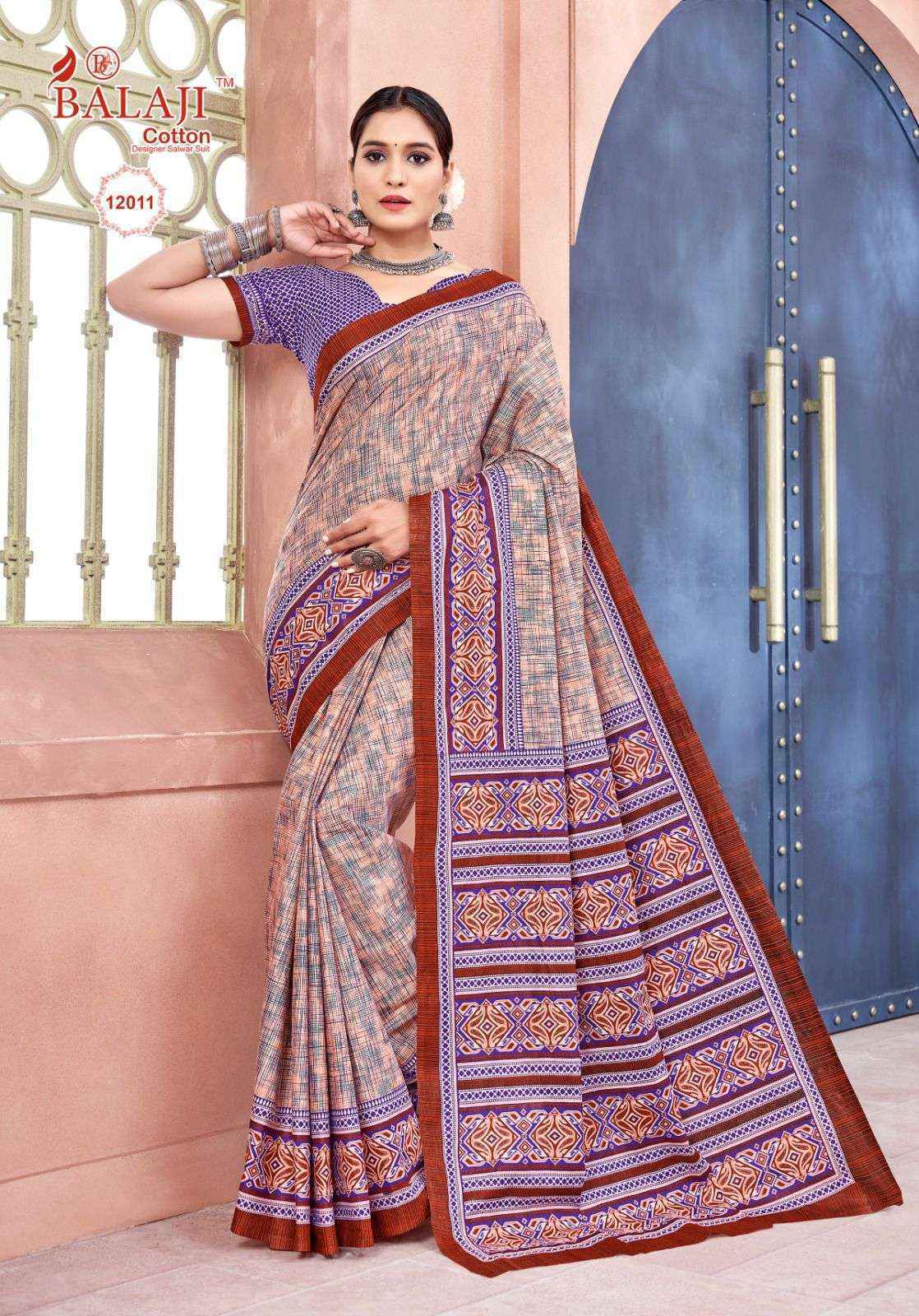 Balaji Leelavati Vol 12 Cotton Saree 20 pcs Catalogue