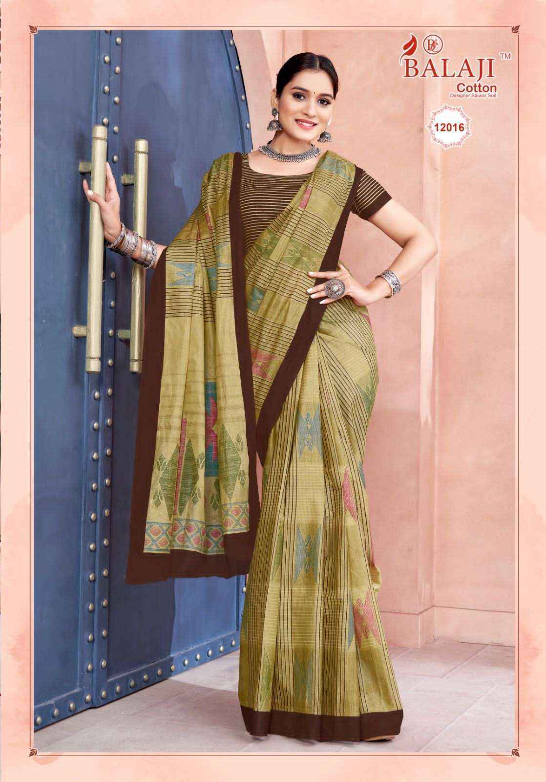 Balaji Leelavati Vol 12 Cotton Saree 20 pcs Catalogue