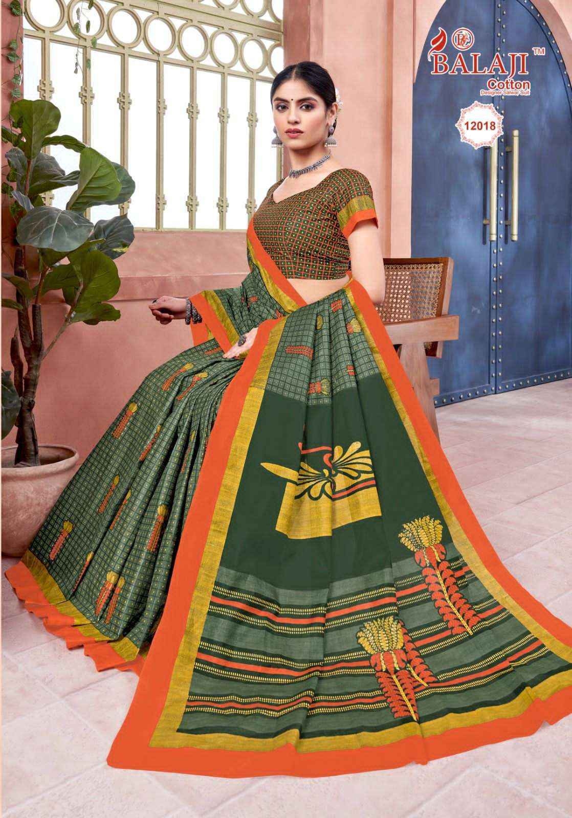 Balaji Leelavati Vol 12 Cotton Saree 20 pcs Catalogue