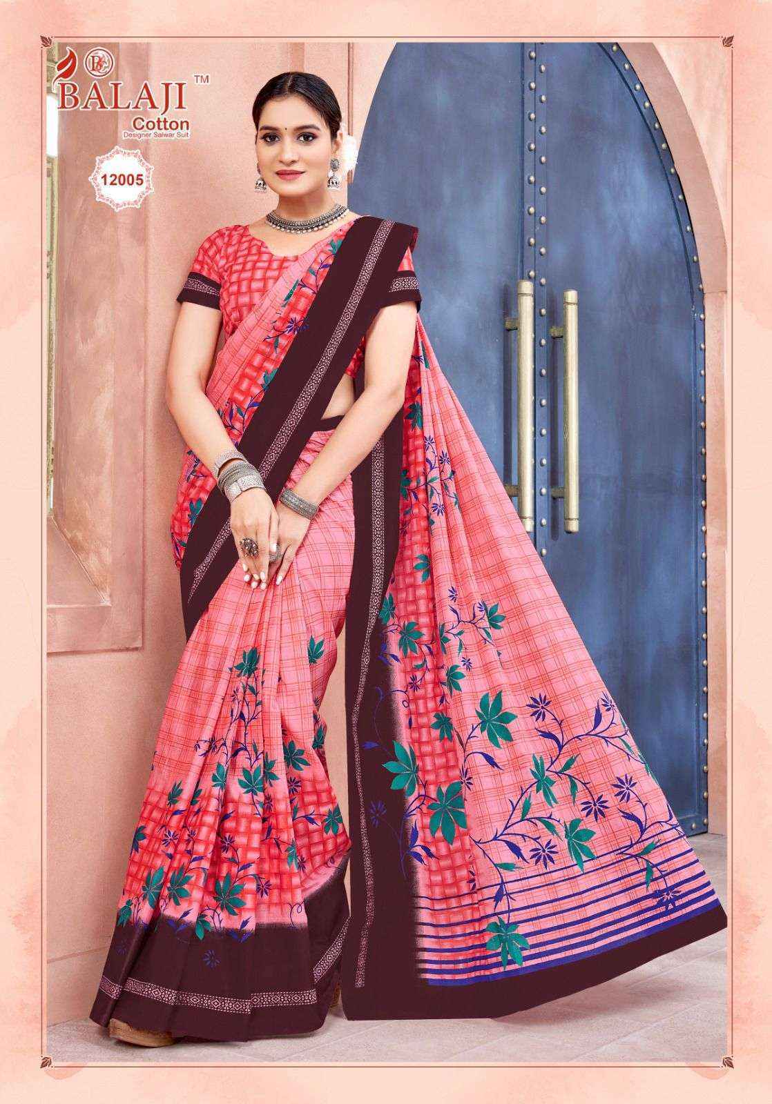 Balaji Leelavati Vol 12 Cotton Saree 20 pcs Catalogue