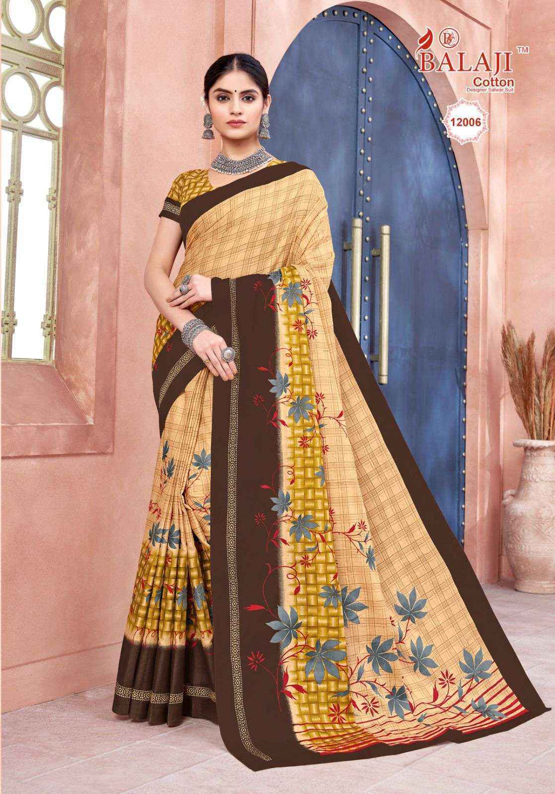 Balaji Leelavati Vol 12 Cotton Saree 20 pcs Catalogue