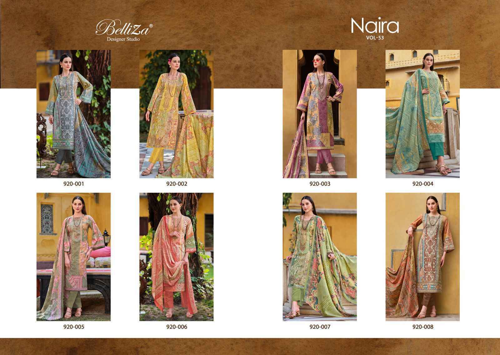 Belliza Naira Vol 53 Cotton Dress Material 8 pcs Cataloge