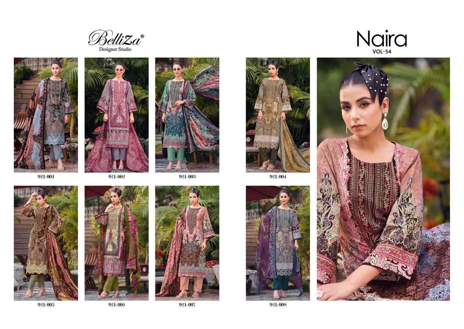 Belliza Naira Vol 54 Cotton Dress Material 8 pcs Cataloge