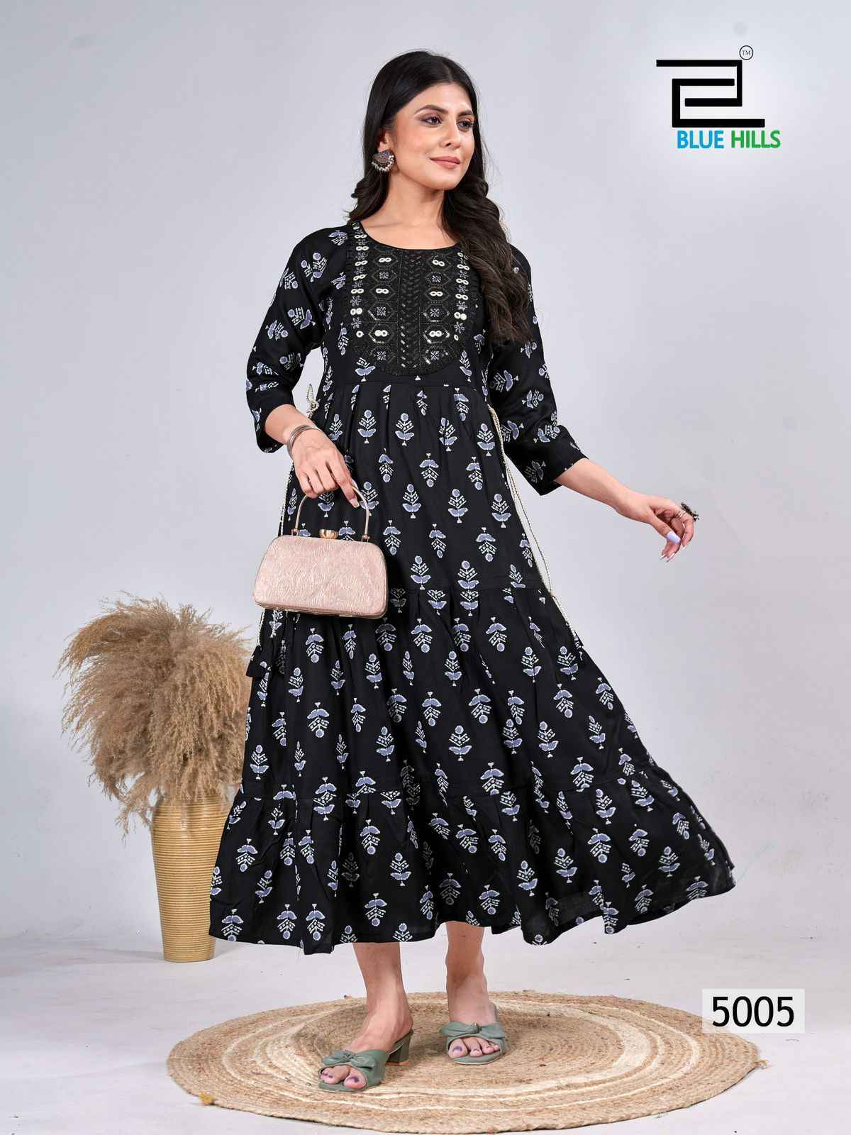 Blue Hills Sarfaraz Vol-5 Rayon Kurti 6 pcs Catalog