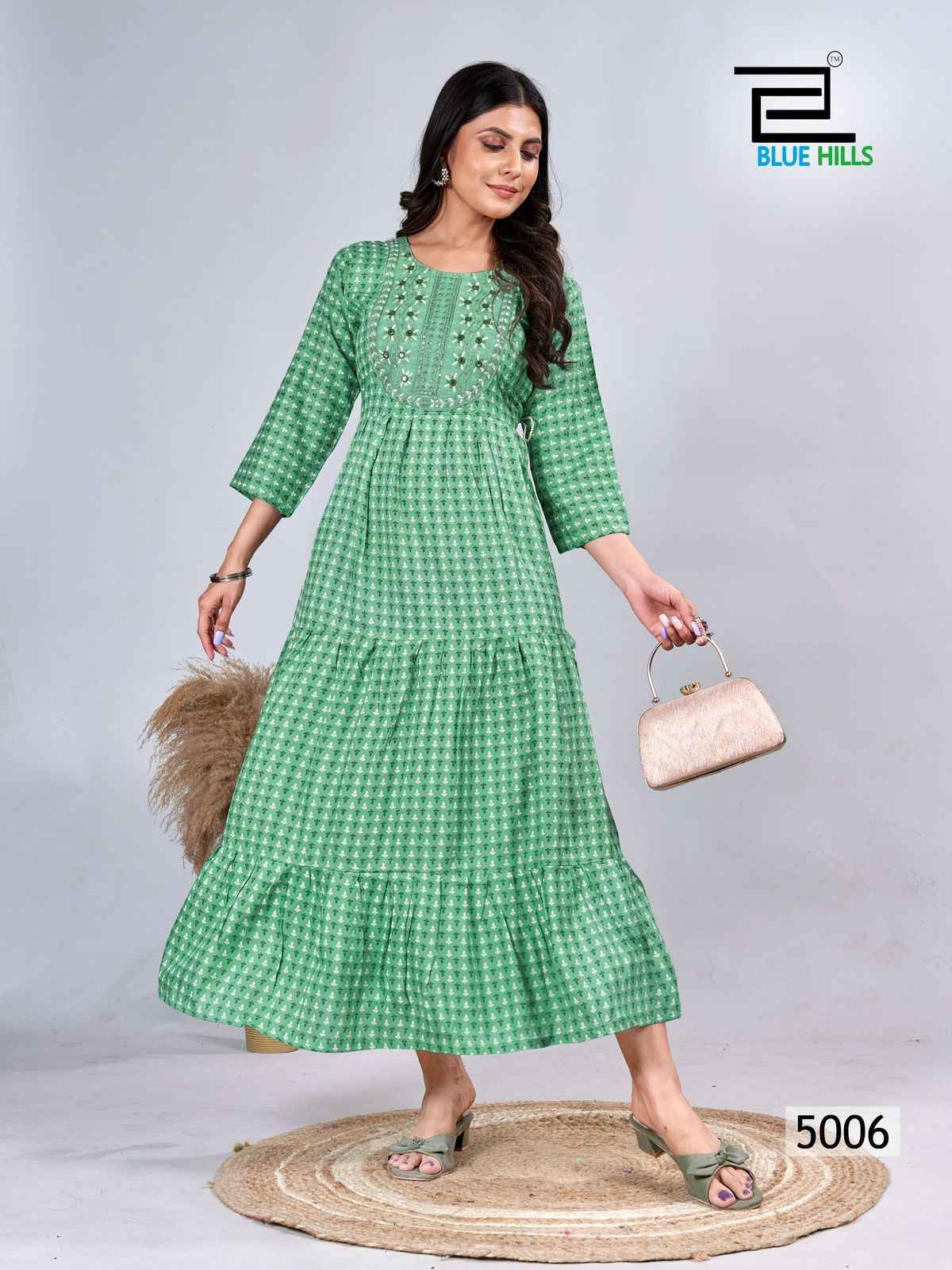 Blue Hills Sarfaraz Vol-5 Rayon Kurti 6 pcs Catalog