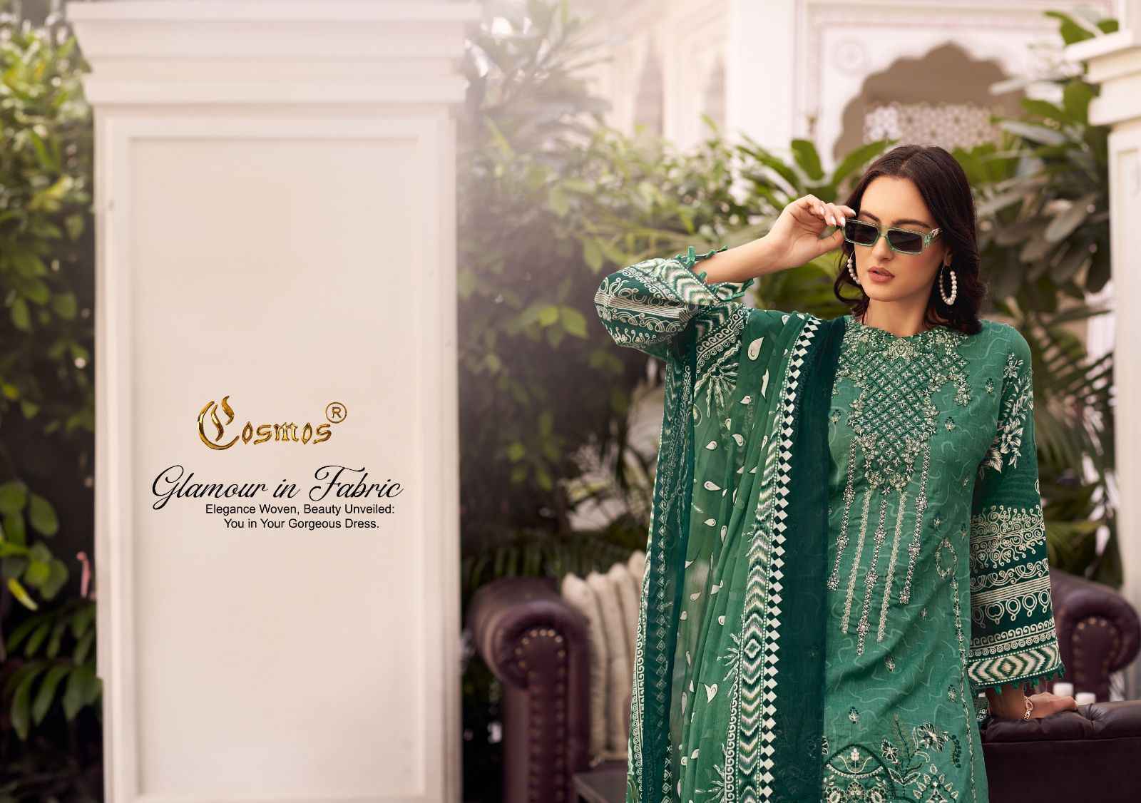Cosmos Noor Premium Embroidered Vol-1 Dress Material 10 Pc Catalog