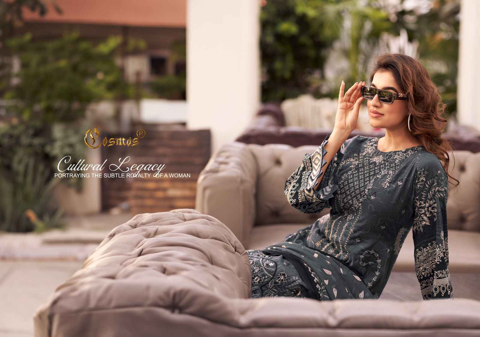 Cosmos Noor Premium Embroidered Vol-1 Dress Material 10 Pc Catalog