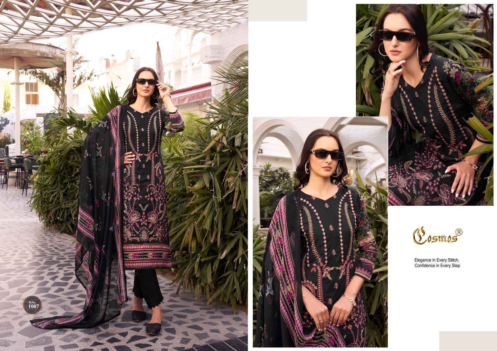 Cosmos Noor Premium Embroidered Vol-1 Dress Material 10 Pc Catalog