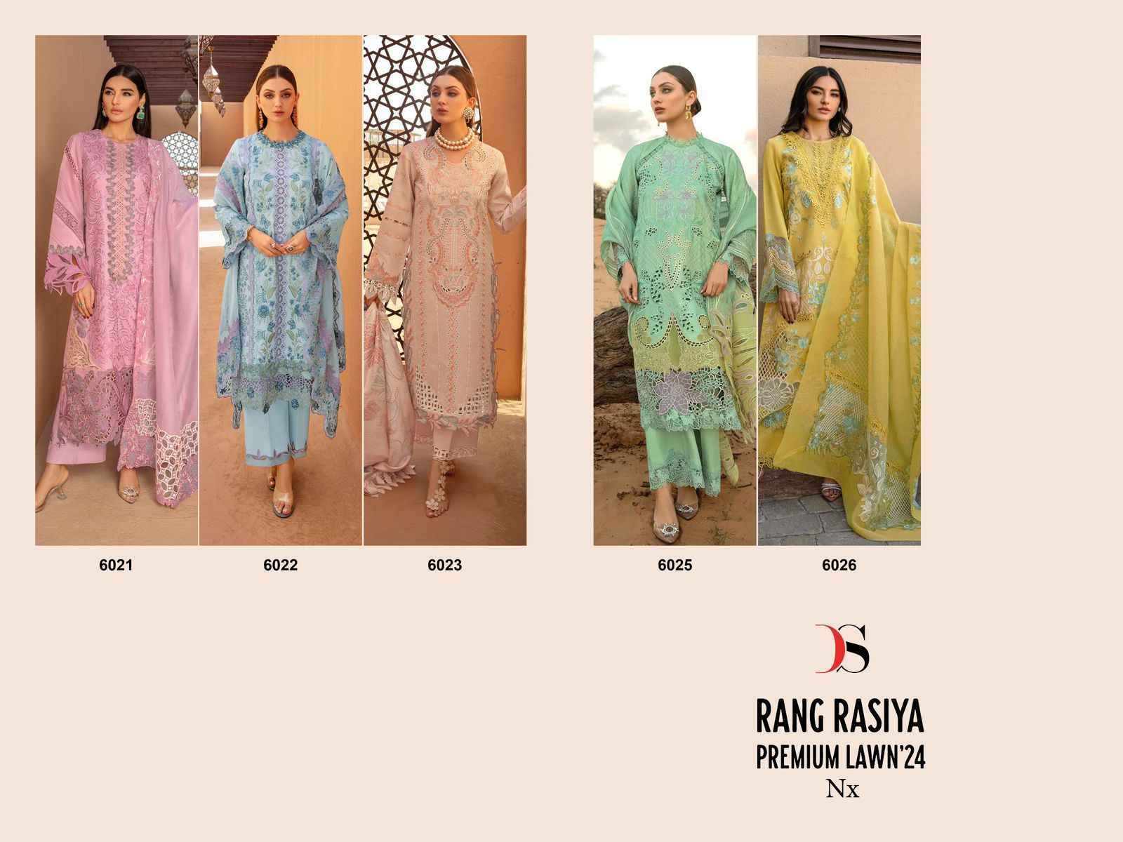 Deepsy Rang Rasiya 24 NX Cotton Dress Material 5 pcs Cataloge