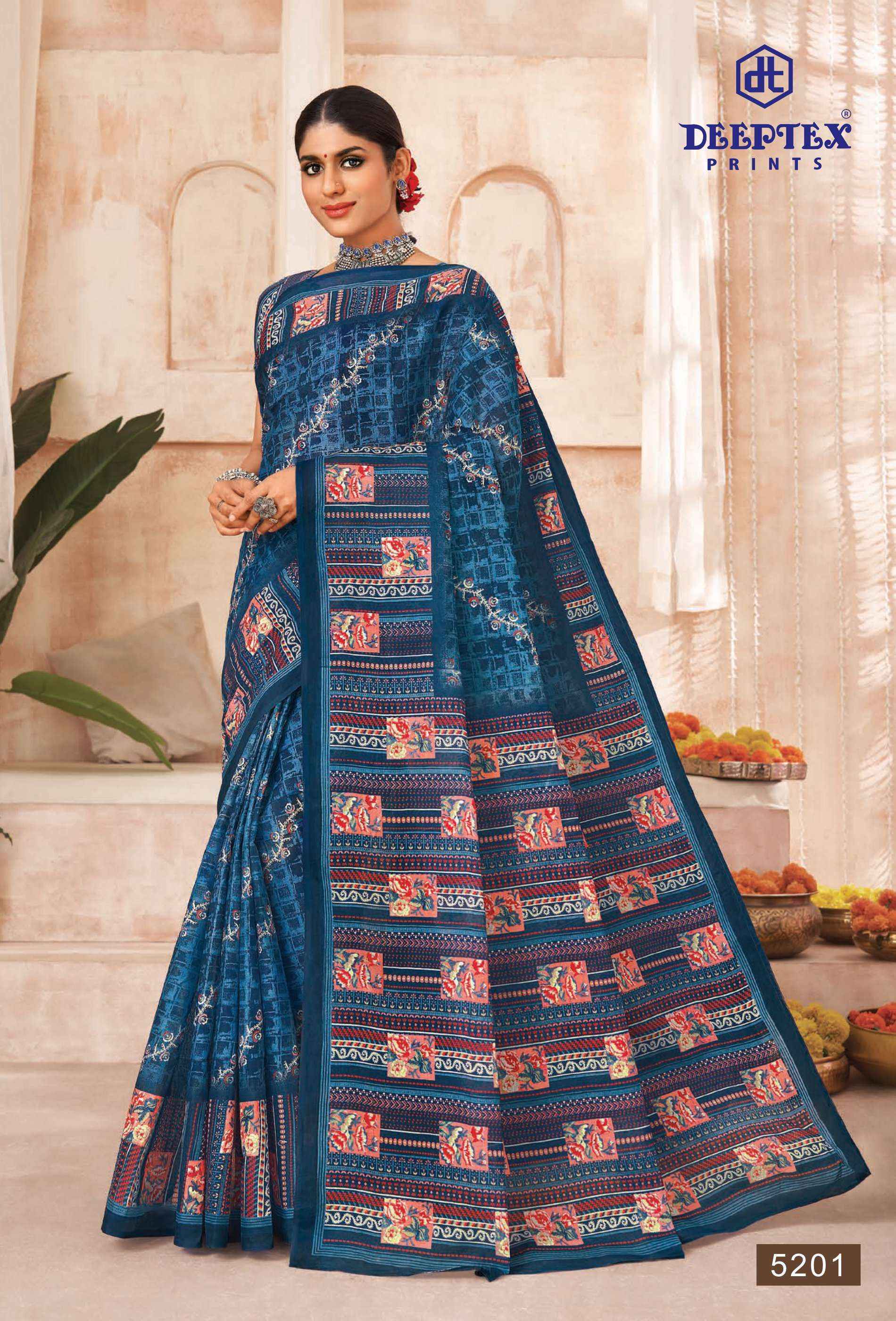 Deeptex Mother India Vol 52 Cotton Saree 30 pcs Catalogue