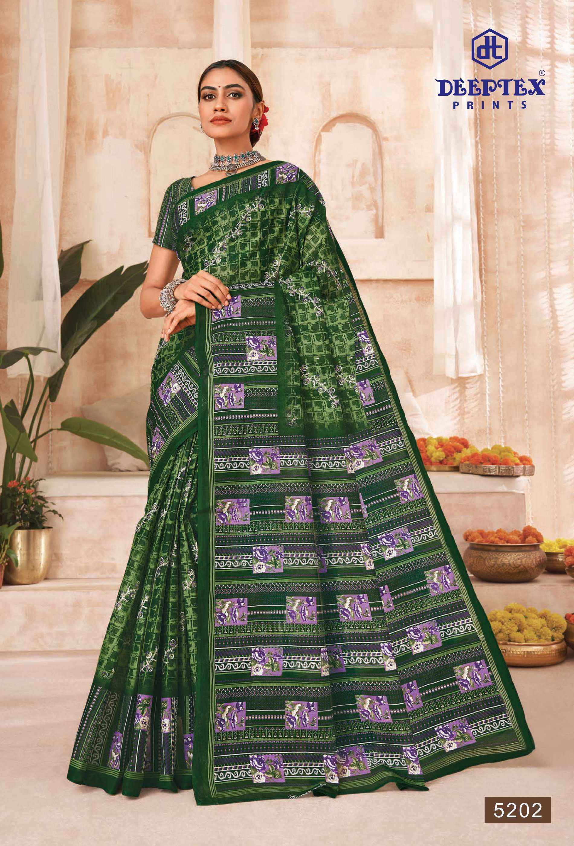 Deeptex Mother India Vol 52 Cotton Saree 30 pcs Catalogue