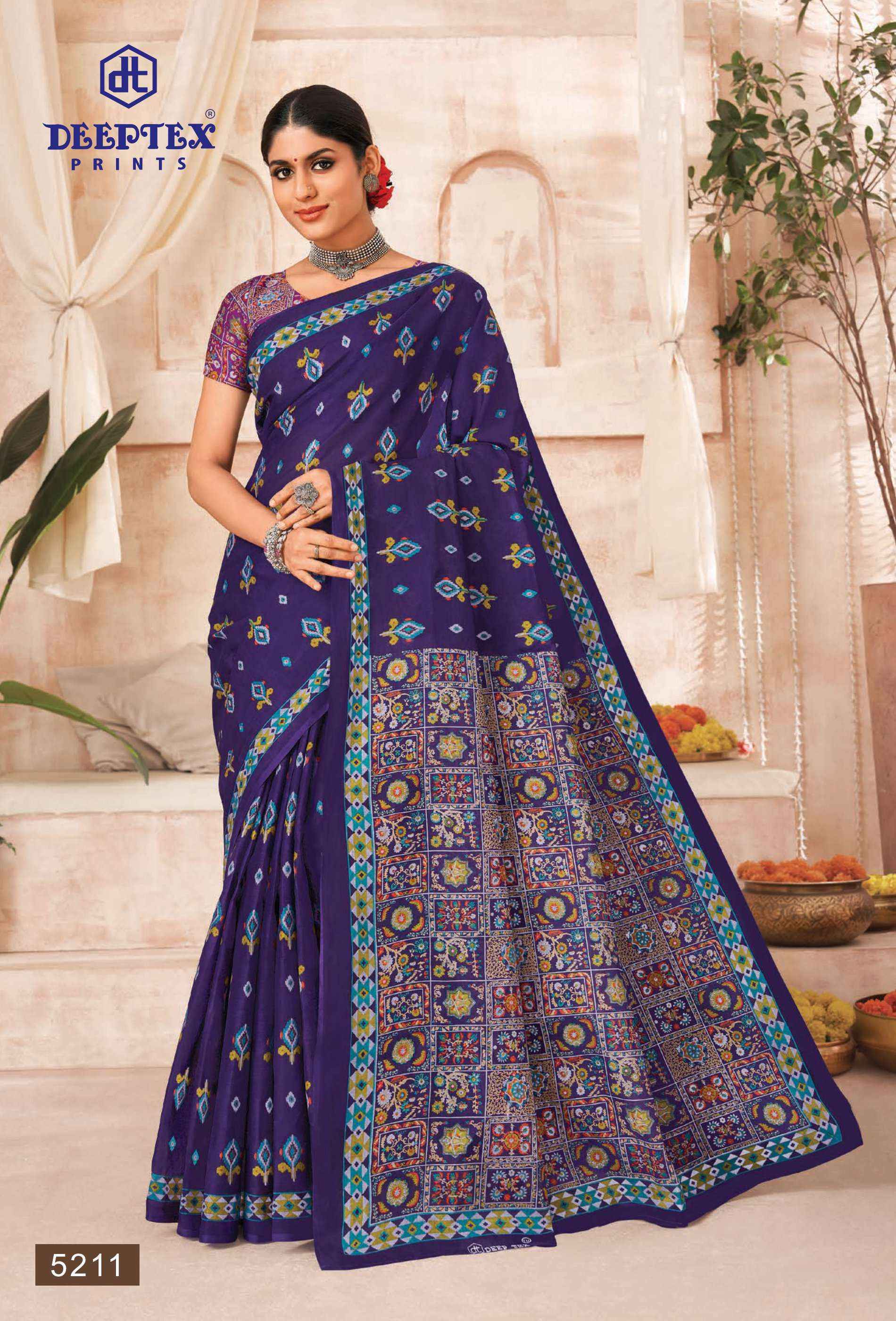Deeptex Mother India Vol 52 Cotton Saree 30 pcs Catalogue