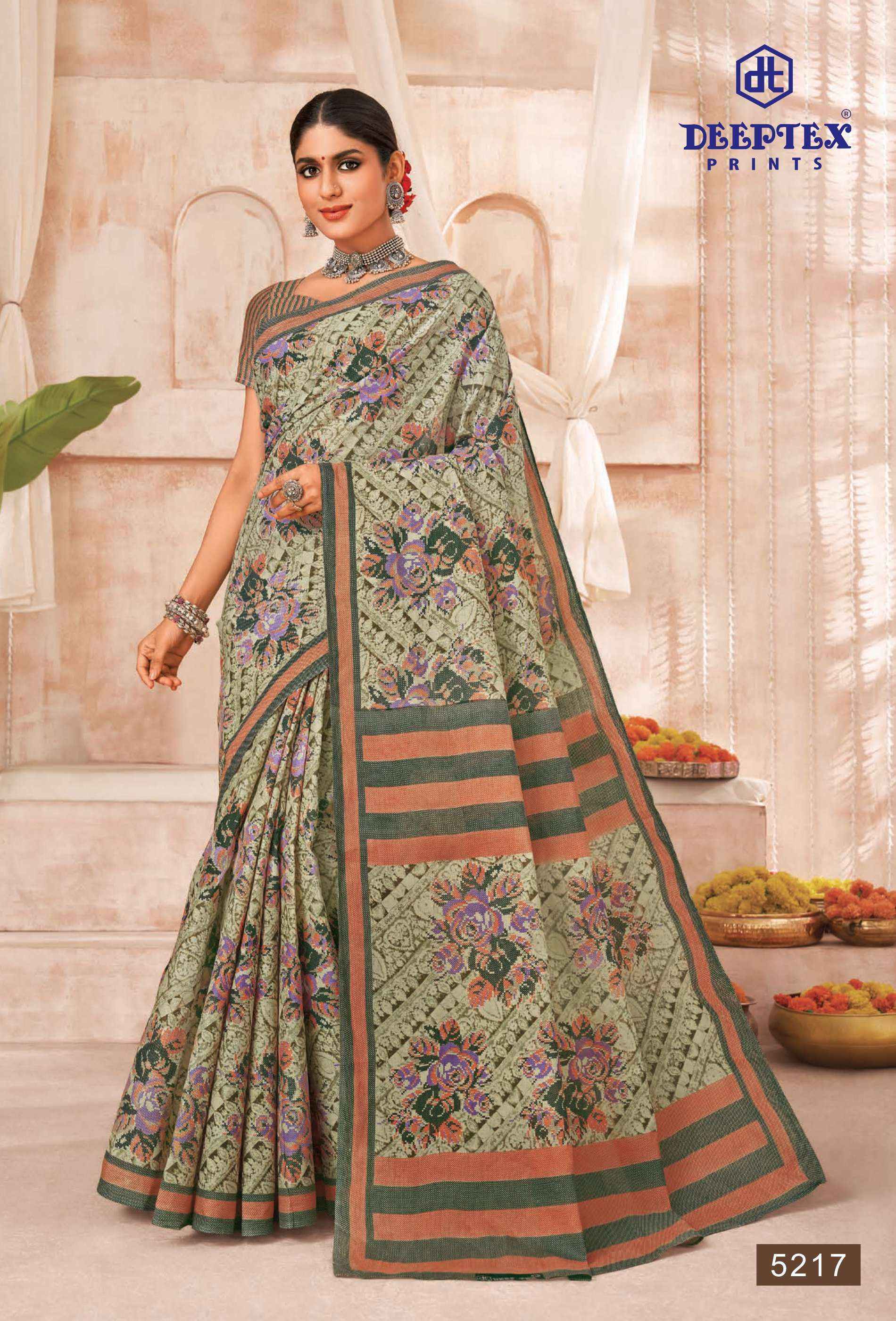 Deeptex Mother India Vol 52 Cotton Saree 30 pcs Catalogue
