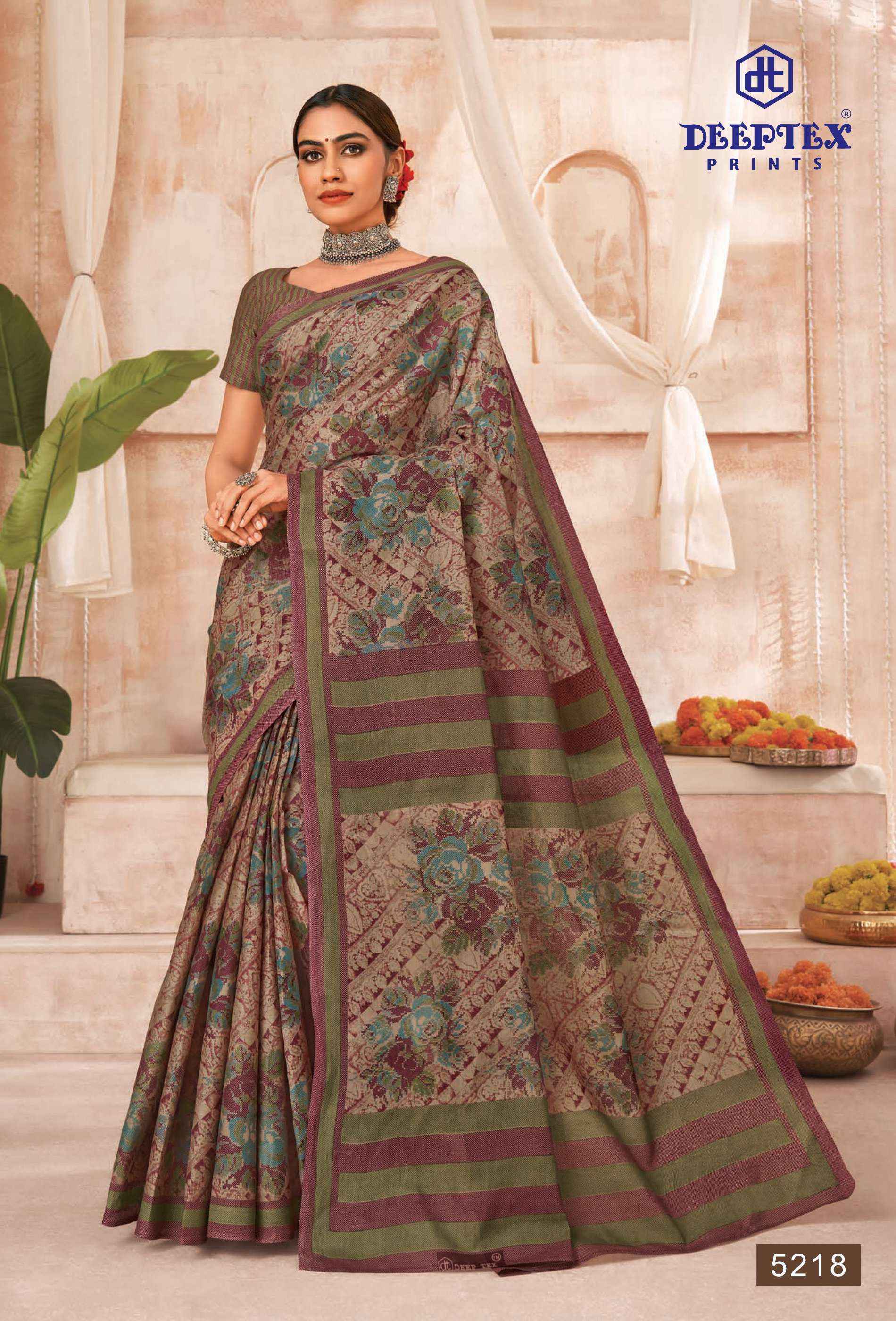 Deeptex Mother India Vol 52 Cotton Saree 30 pcs Catalogue
