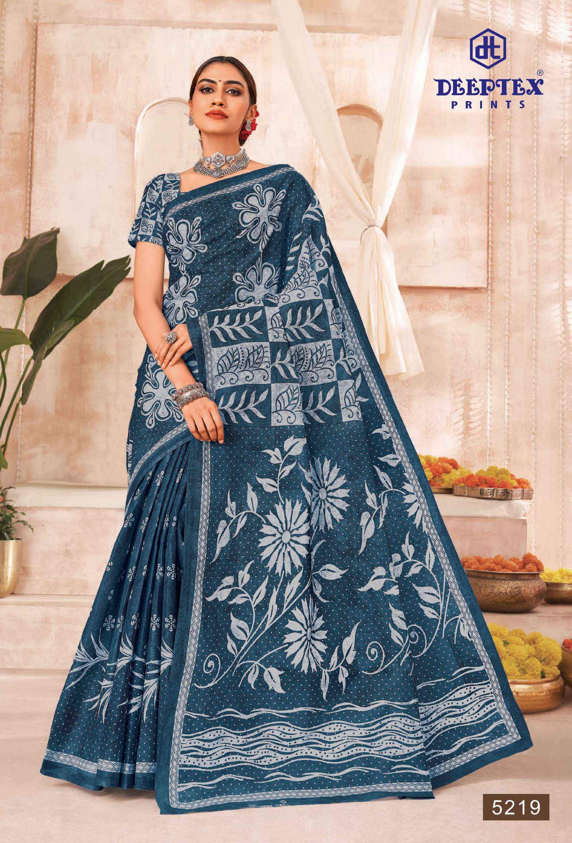 Deeptex Mother India Vol 52 Cotton Saree 30 pcs Catalogue