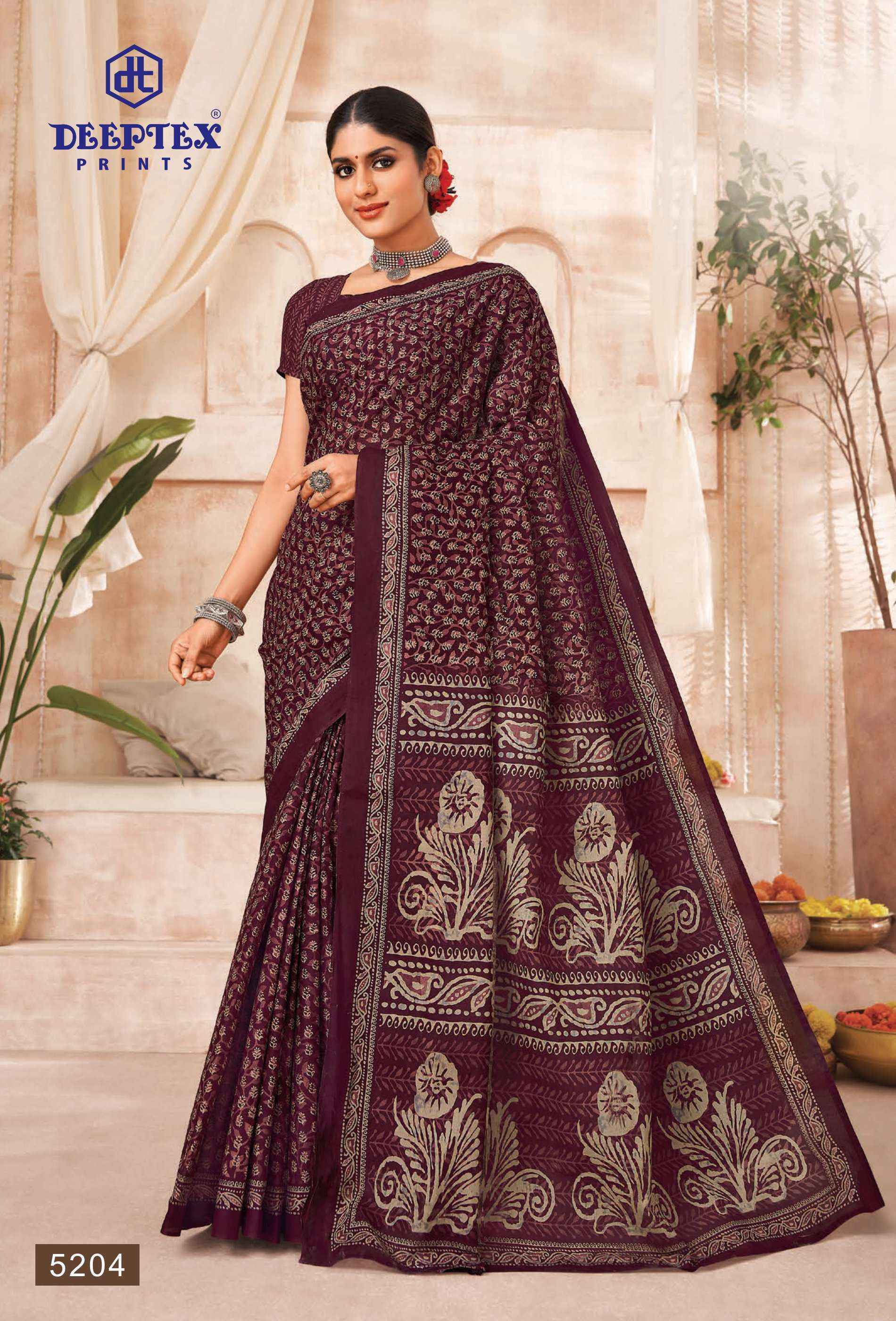 Deeptex Mother India Vol 52 Cotton Saree 30 pcs Catalogue