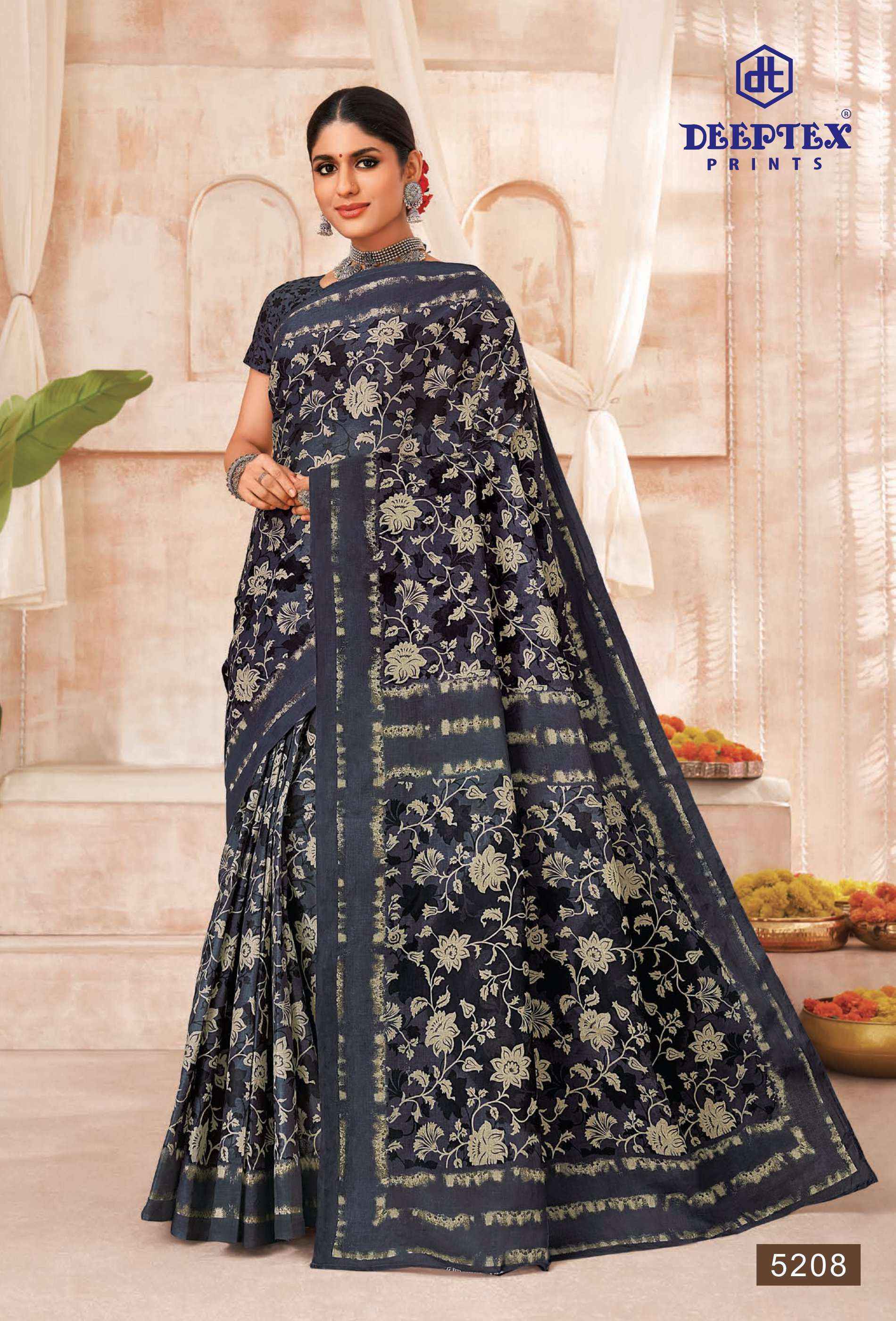 Deeptex Mother India Vol 52 Cotton Saree 30 pcs Catalogue