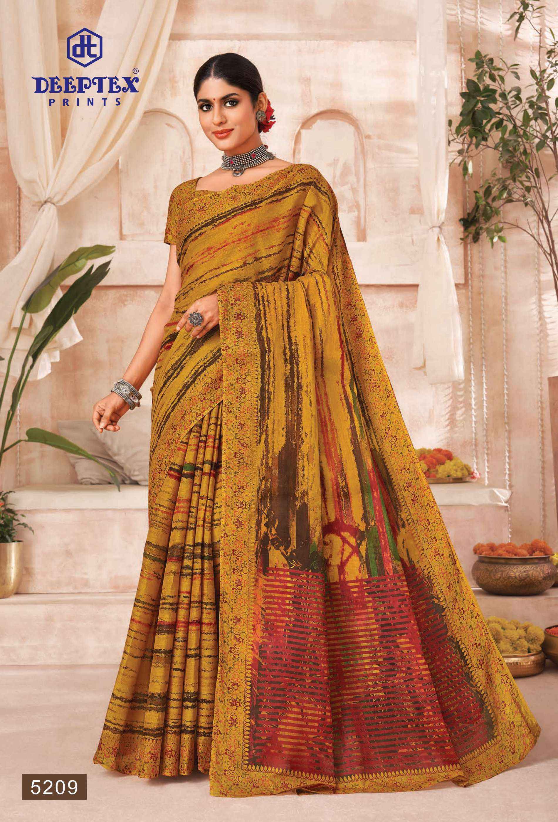 Deeptex Mother India Vol 52 Cotton Saree 30 pcs Catalogue