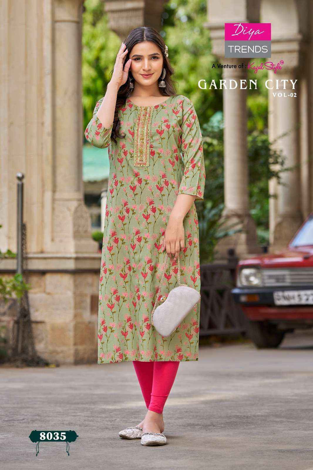 Diya Trends Garden City Vol 2 Rayon Kurti 20 pcs Catalogue