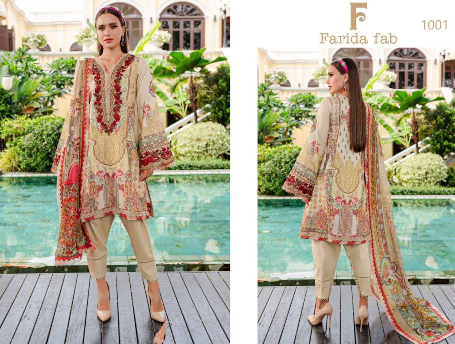 Farida Fab Gulmohar Cotton Dress Material 6 pcs Catalogue