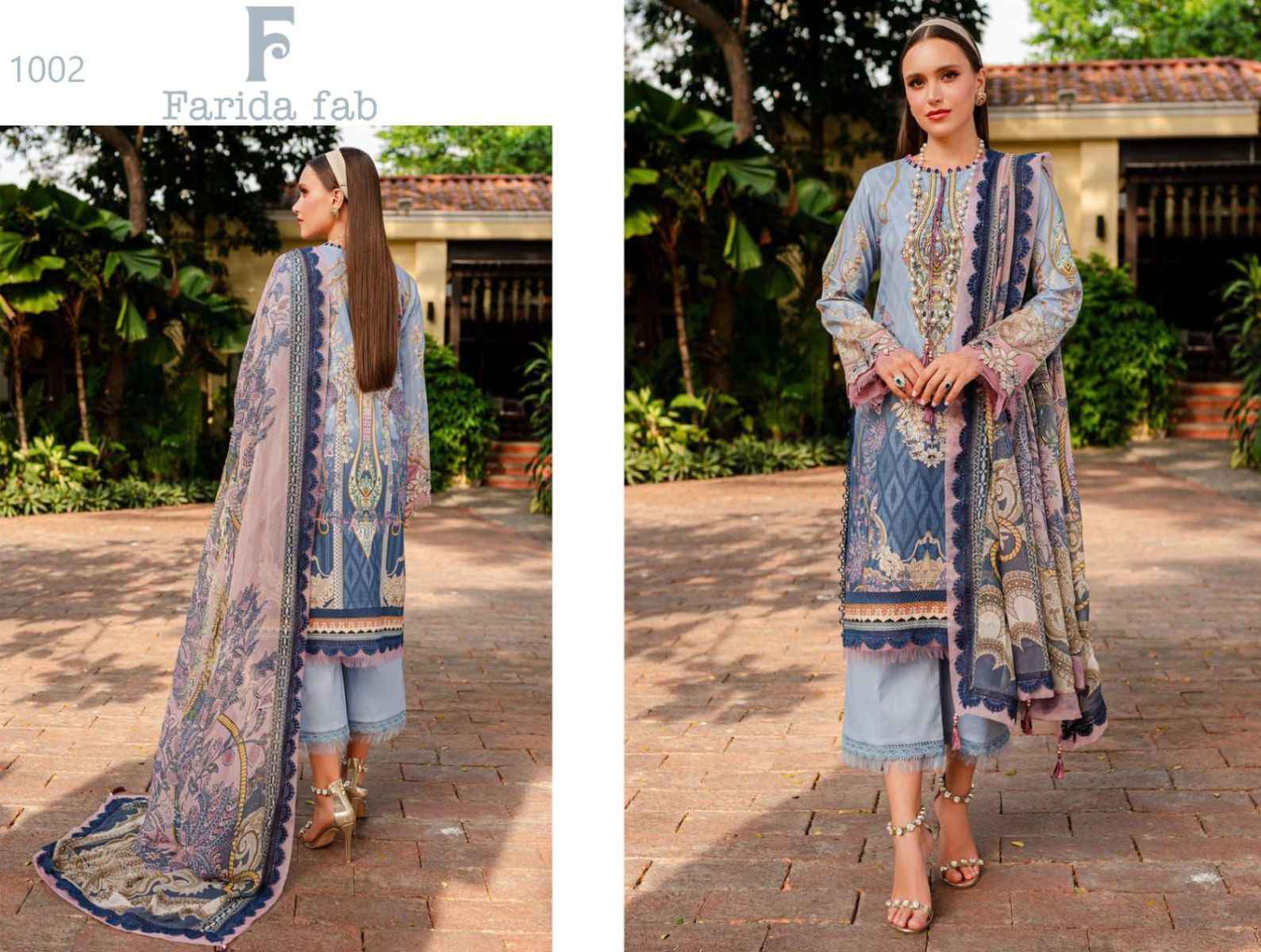 Farida Fab Gulmohar Cotton Dress Material 6 pcs Catalogue