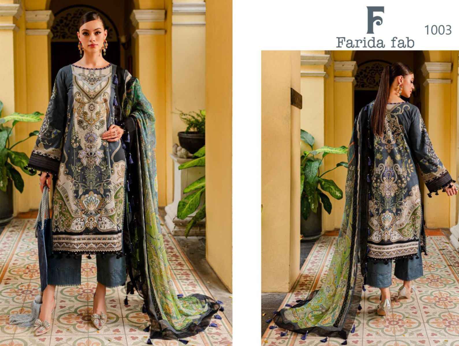 Farida Fab Gulmohar Cotton Dress Material 6 pcs Catalogue