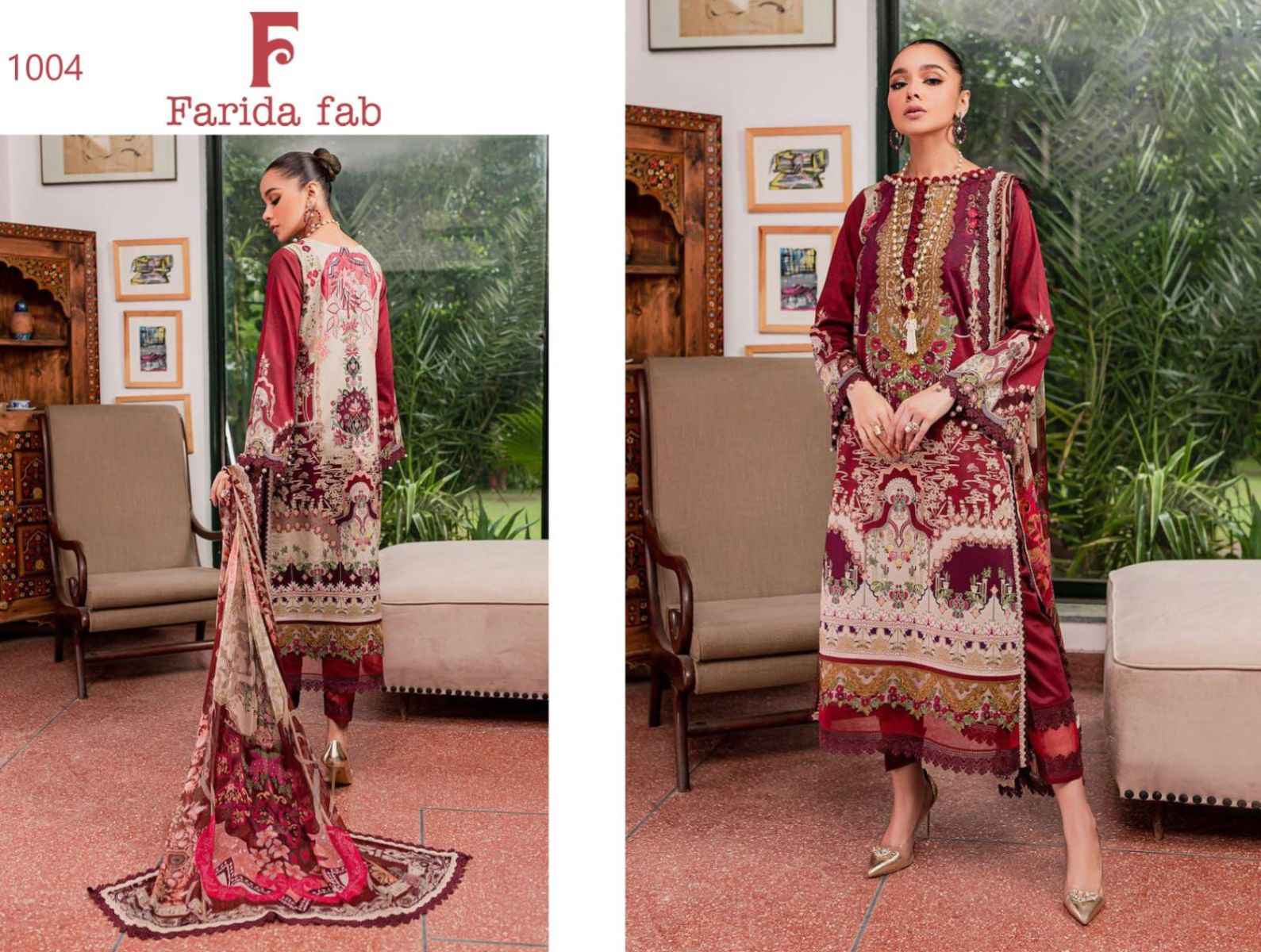 Farida Fab Gulmohar Cotton Dress Material 6 pcs Catalogue