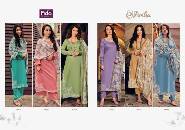 Fida Virika Cotton Dress Material 6 pcs Catalogue