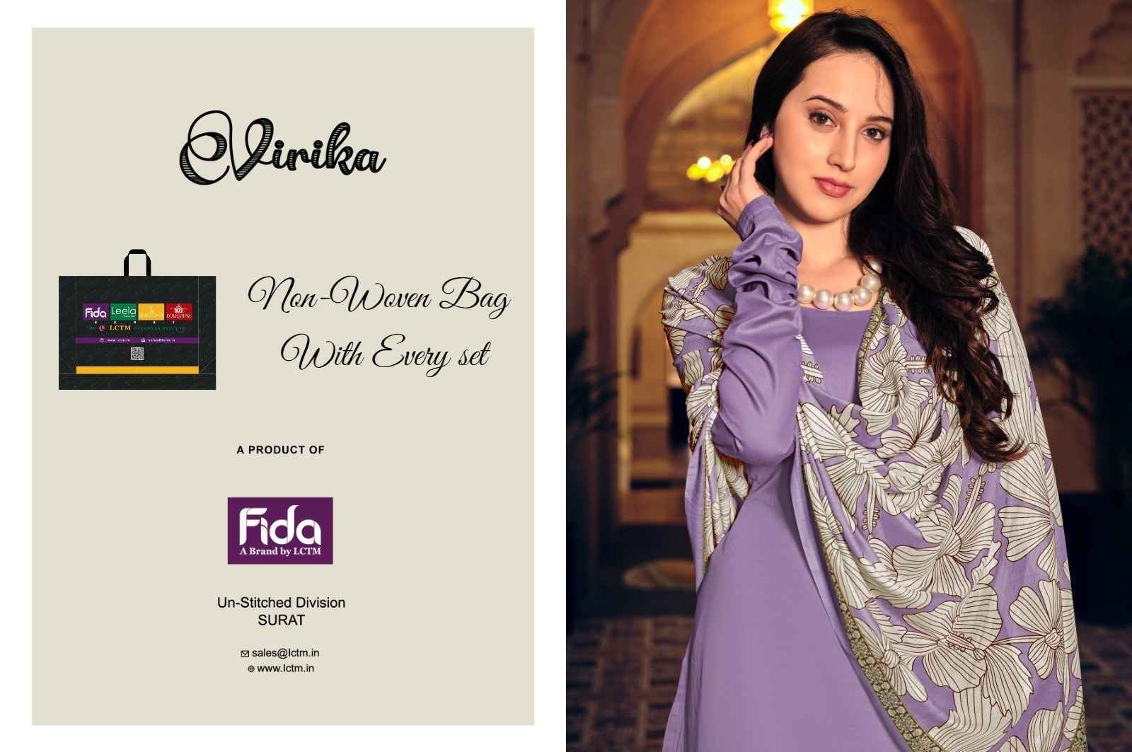 Fida Virika Cotton Dress Material 6 pcs Catalogue
