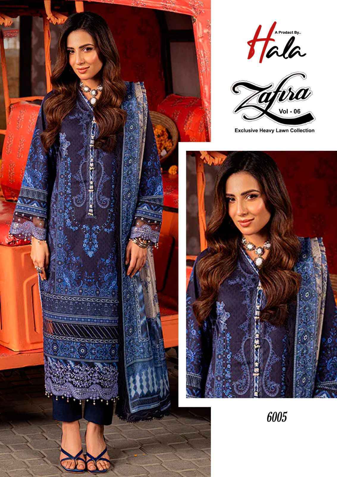 Hala Zafira Vol 6 Cotton Dress Material 6 pcs Catalogue