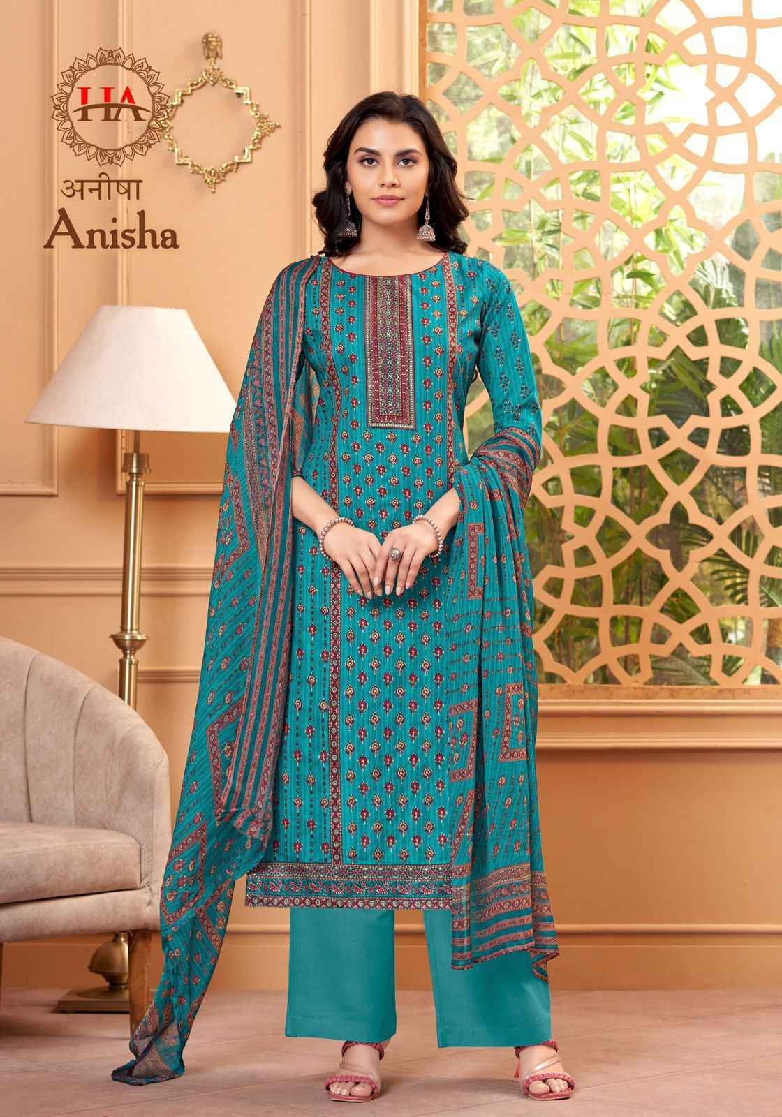 Harshit Anisha Cotton Dress Material 8 Pc Catalog