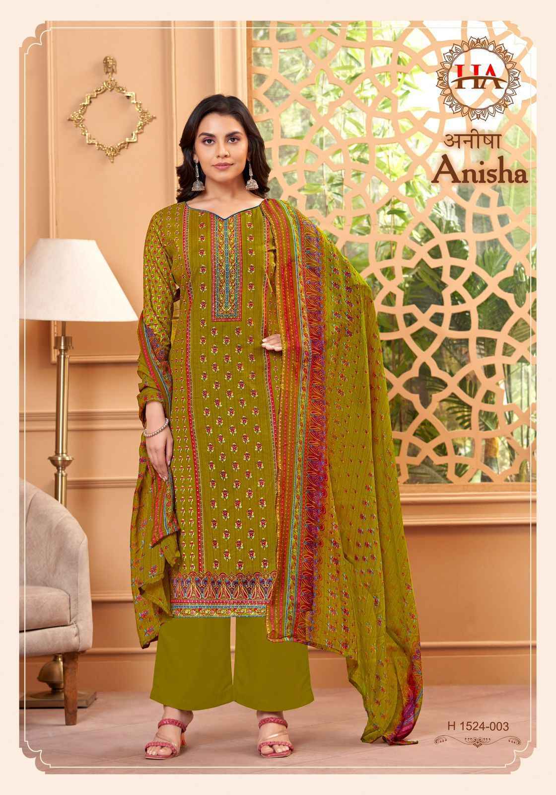 Harshit Anisha Cotton Dress Material 8 Pc Catalog