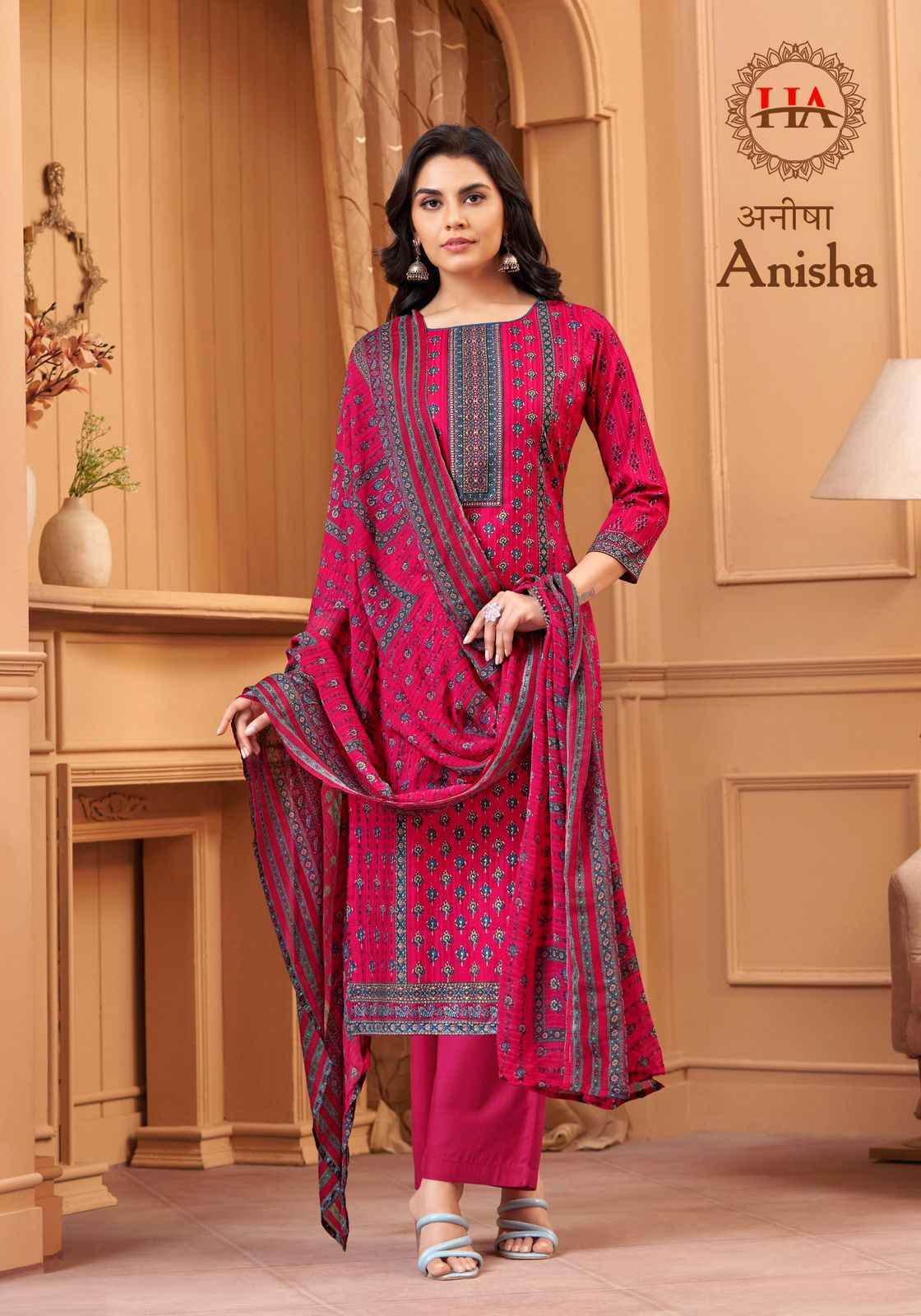 Harshit Anisha Cotton Dress Material 8 Pc Catalog