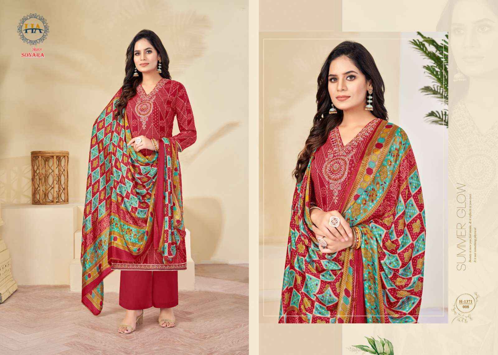 Harshit Fashion Hub Sonara Viscose Dress Material 8 pcs Catalogue