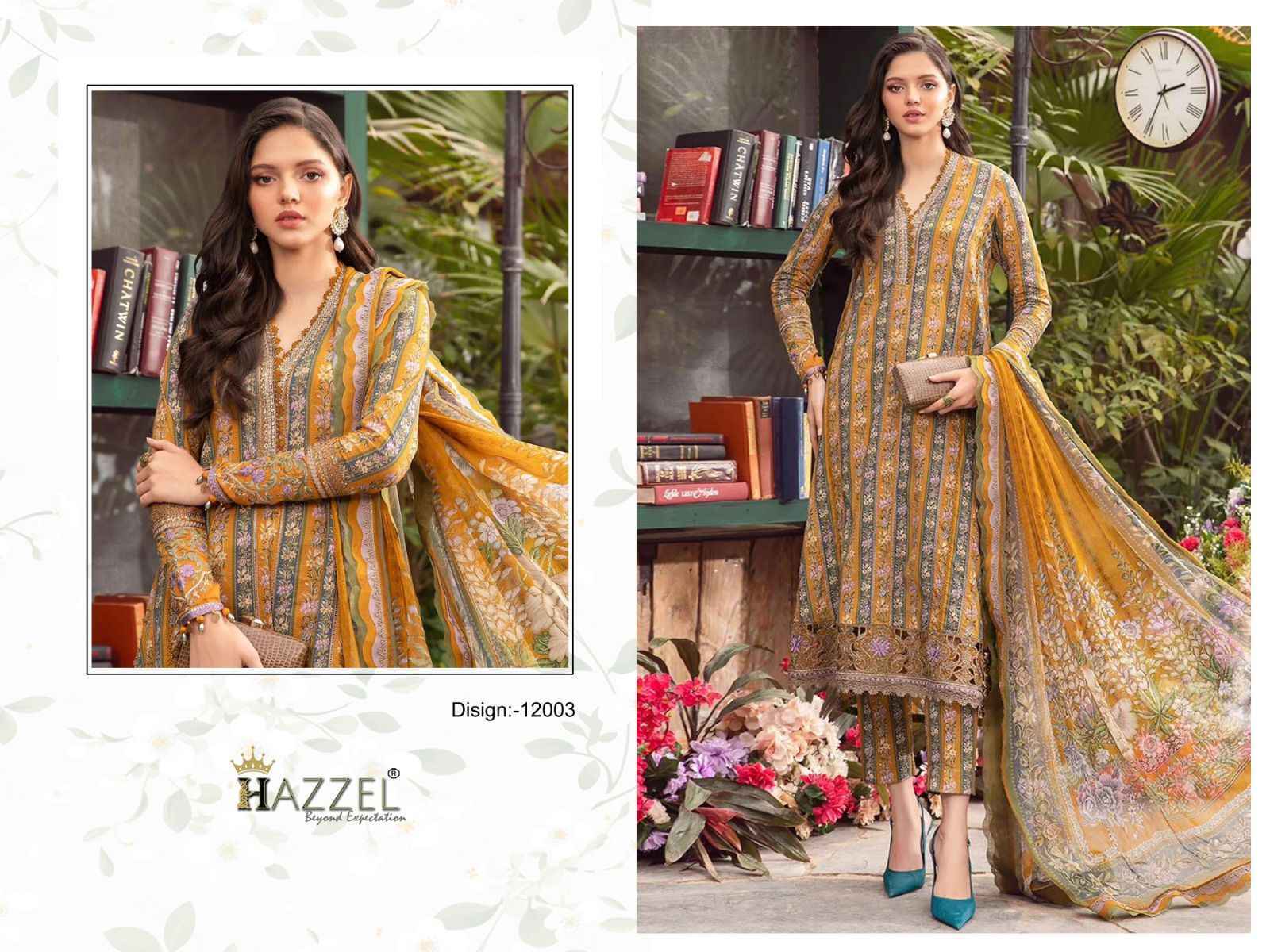 Hazzel Best Of Queens Court Vol-12 Cotton Dress Material 4 Pc Catalog