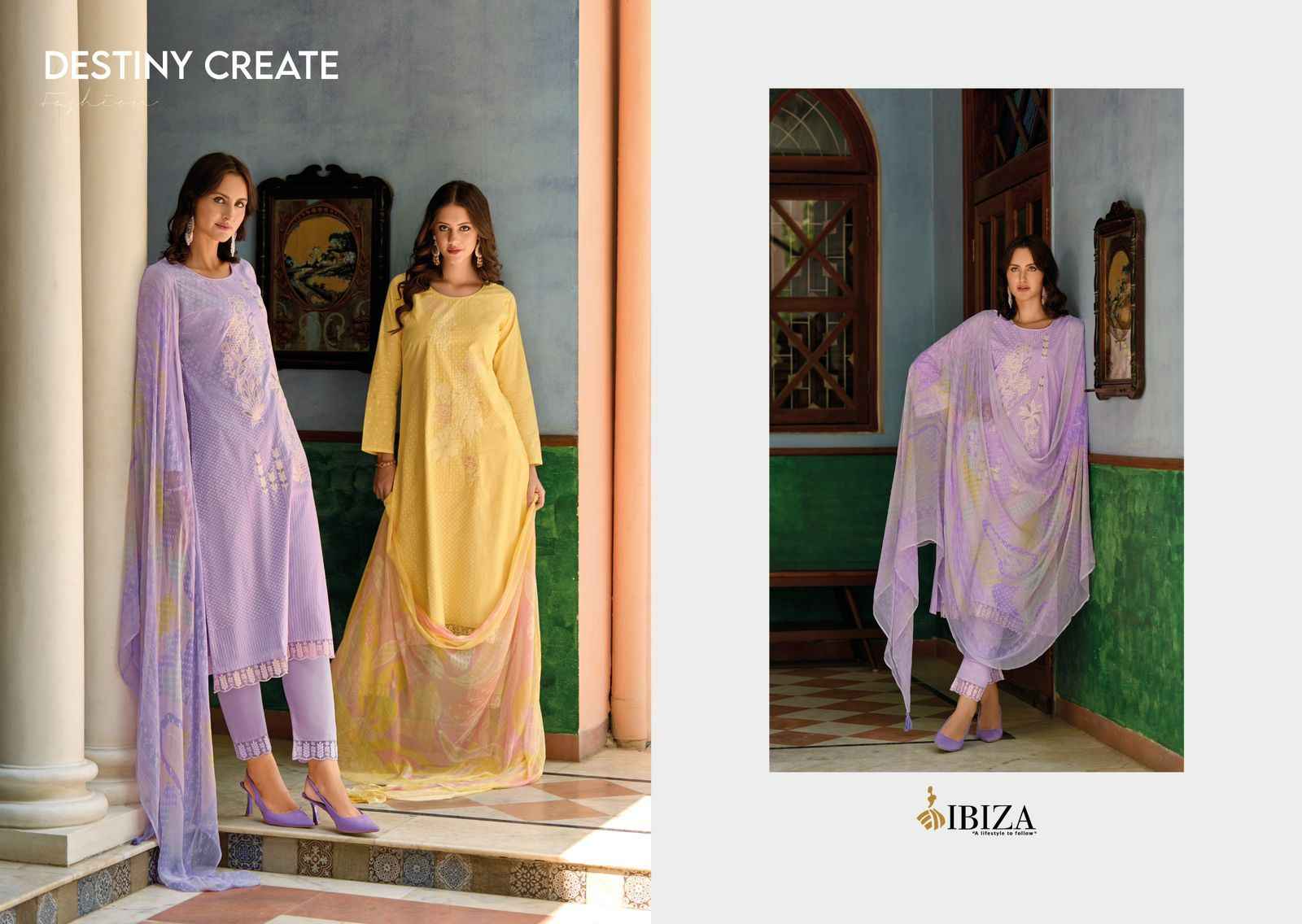 Ibiza GUCCI Lawn Cotton Dress Material 8 pcs Catalogue