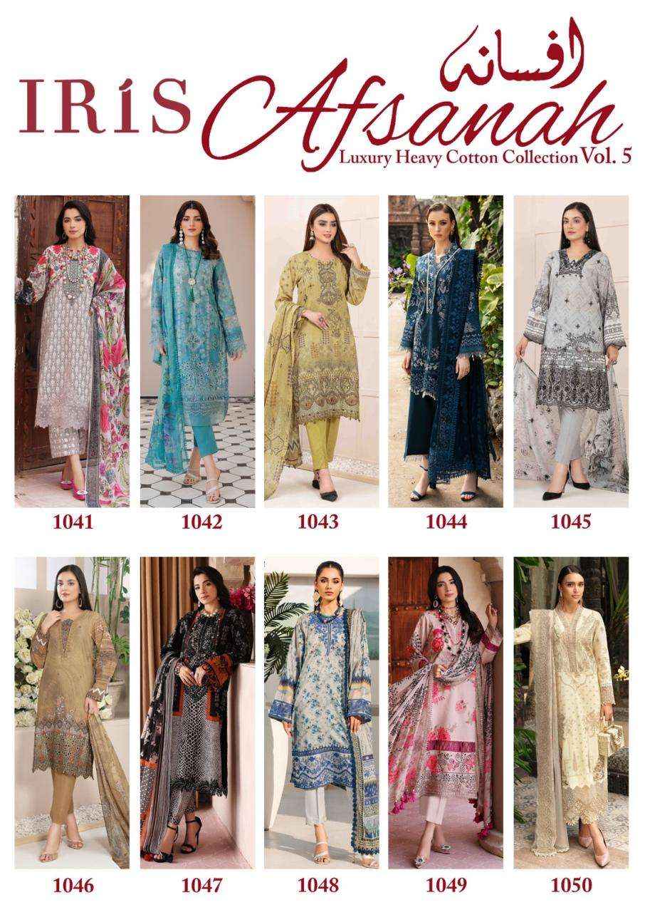 Iris Afsanah Vol 5 Cotton Dress Material 10 pcs Catalogue