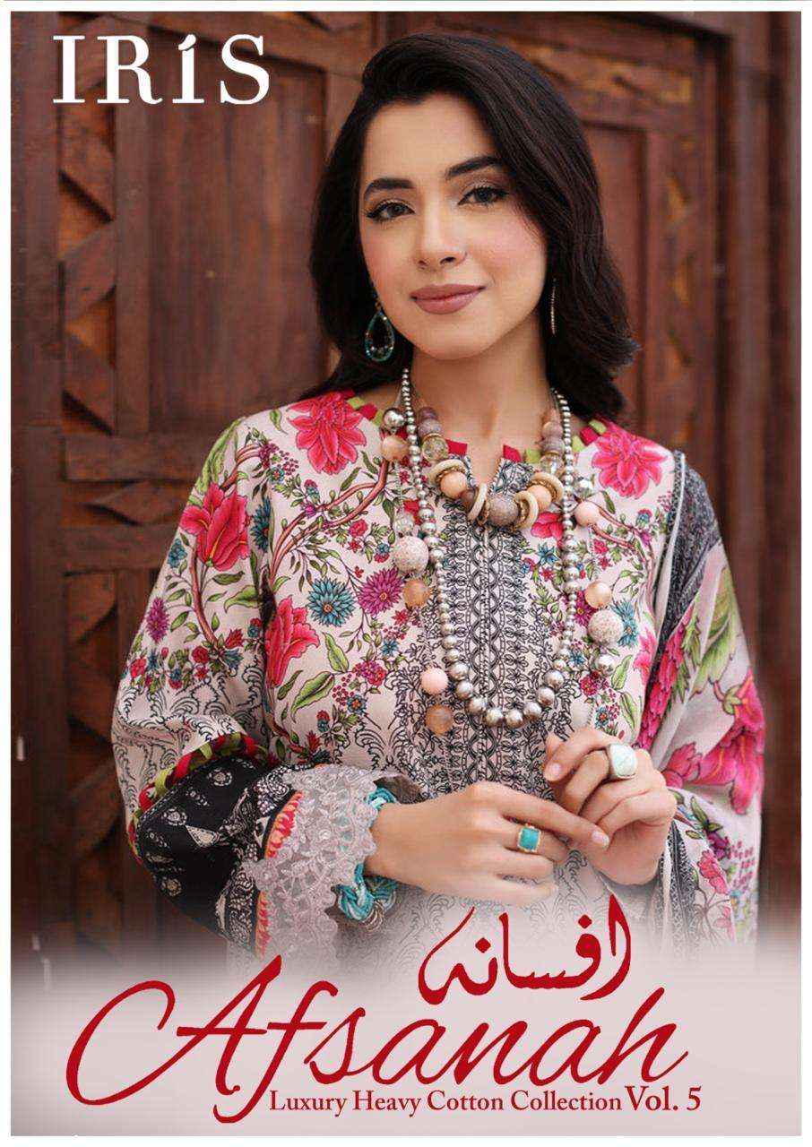 Iris Afsanah Vol 5 Cotton Dress Material 10 pcs Catalogue