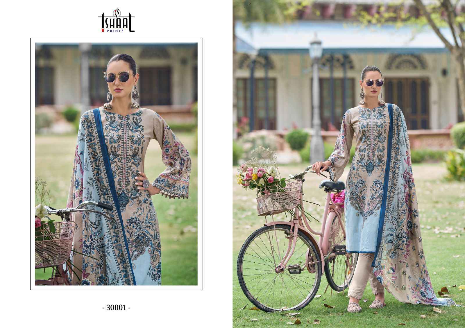 Ishaal Prints Gulmohar Vol 30 Pure Lawn Dress Material 10 Pc Catalouge